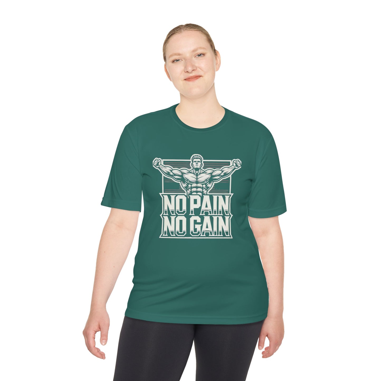 No Pain No Gain Unisex Moisture Wicking Tee - Fitness Motivation Shirt
