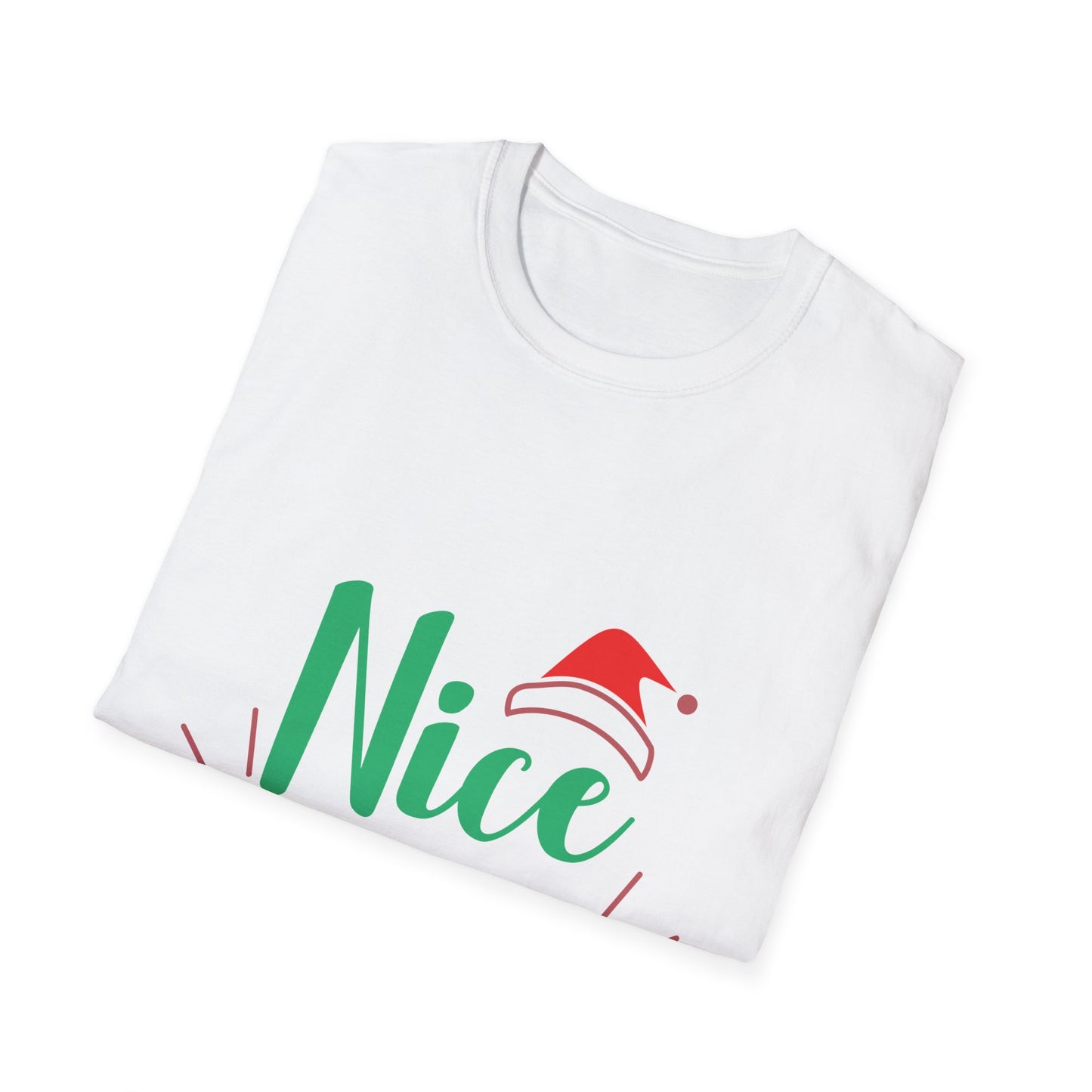 Funny Holiday T-Shirt – 'Nice Until Proven Naughty' Unisex Softstyle Tee | Perfect Christmas Gift