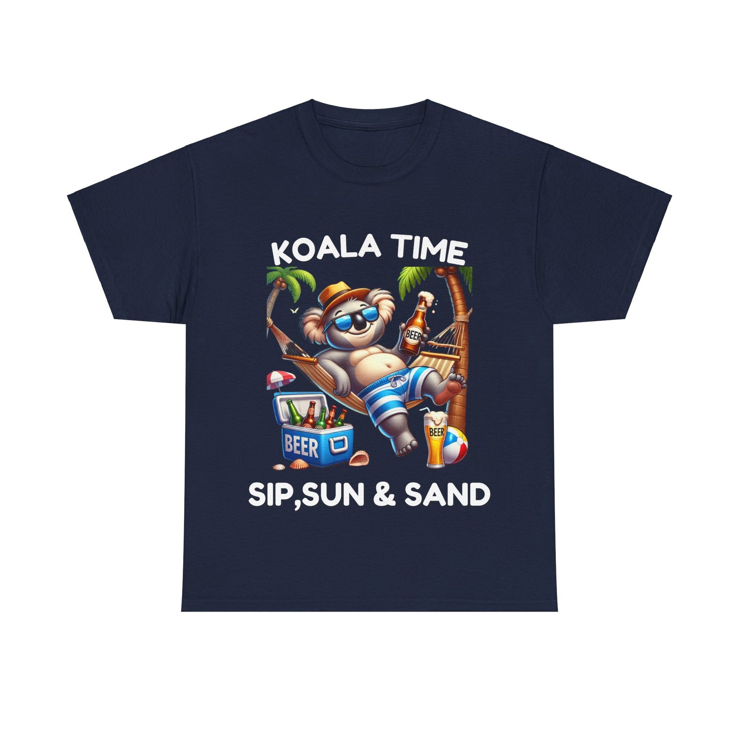 Koala Time: Sip, Sun & Sand" T-Shirt