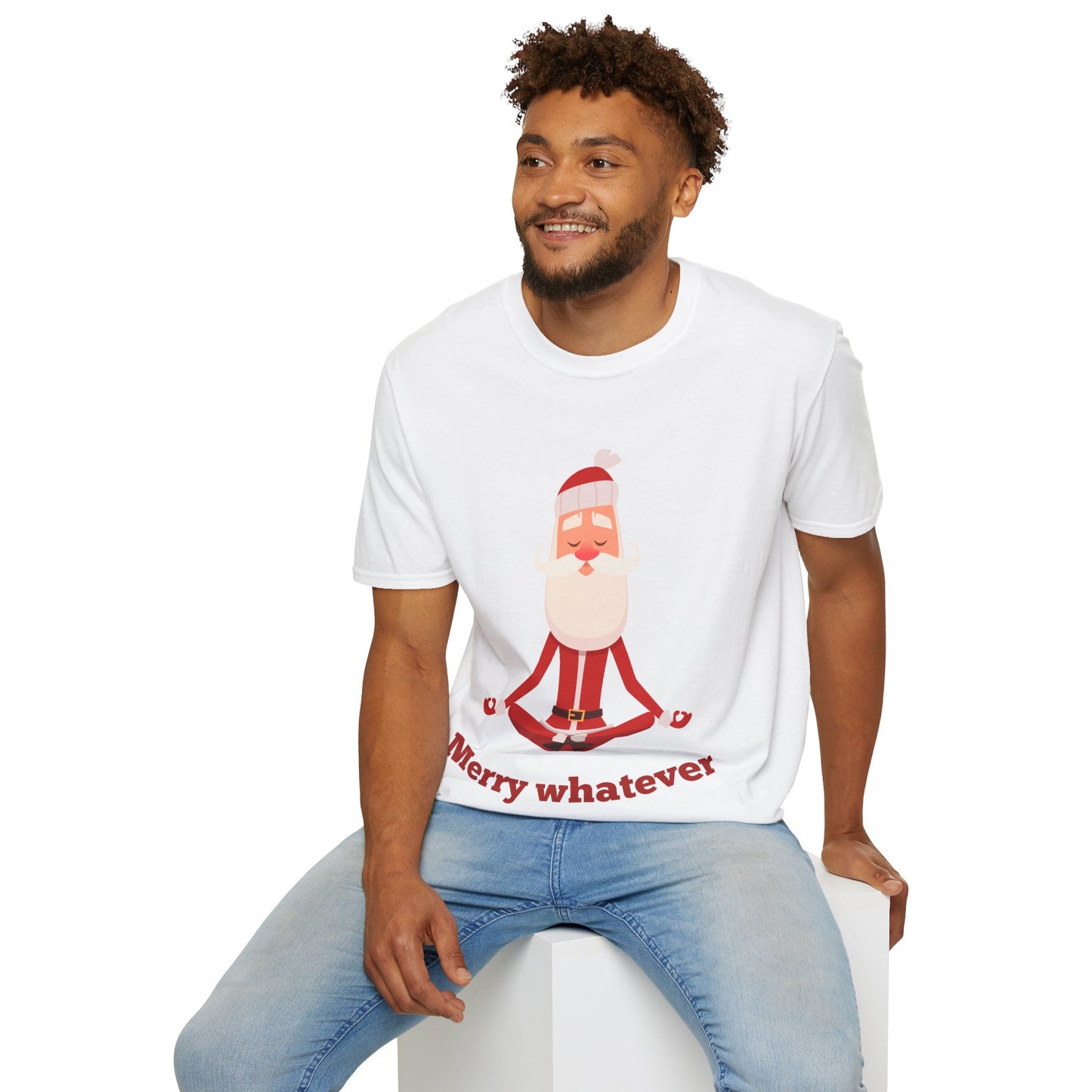 Merry Whatever Unisex Softstyle T-Shirt - Fun Holiday Tee for Christmas Cheer