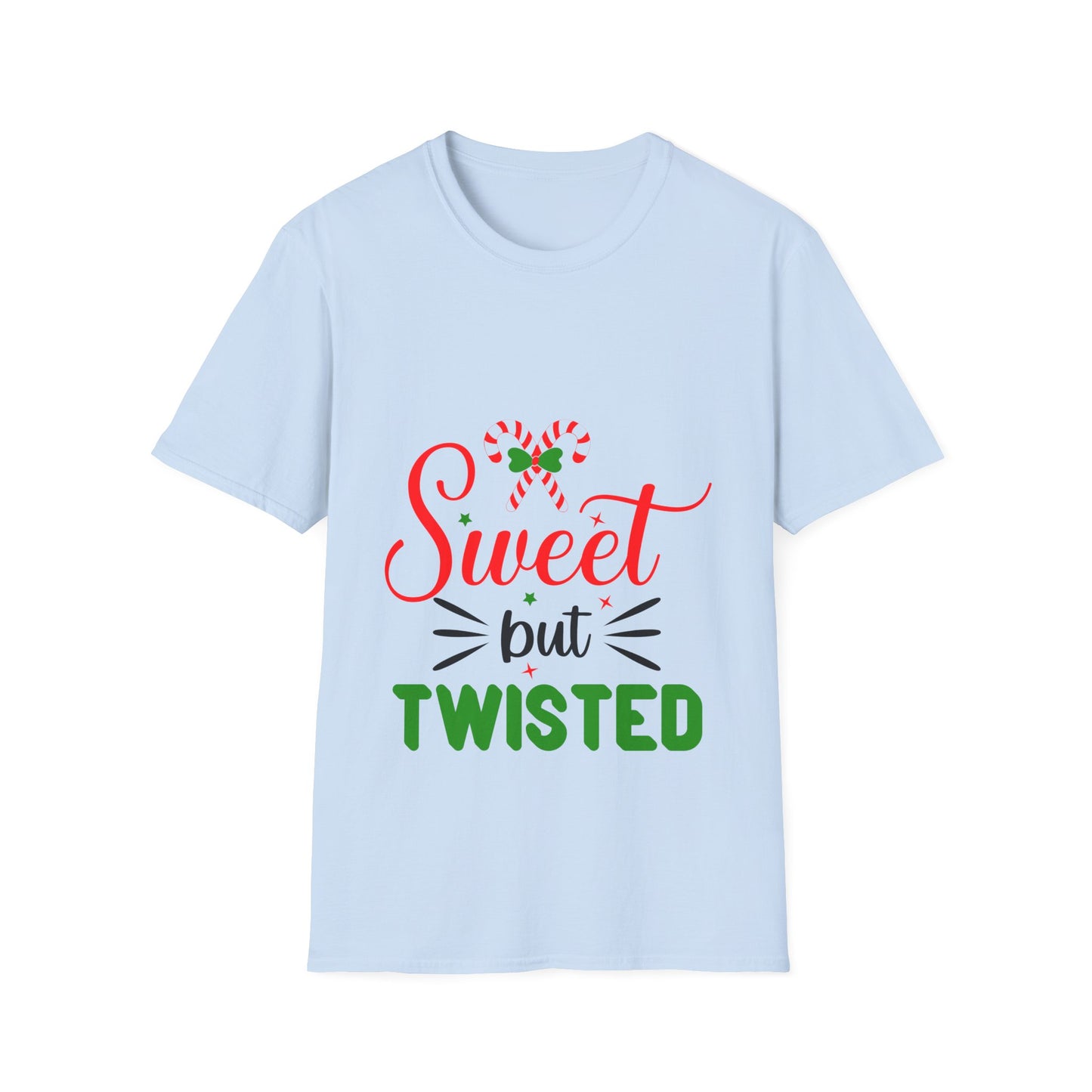Sweet But Twisted Holiday T-Shirt – Unisex Softstyle Tee | Perfect Christmas Gift for Fun-Loving Souls