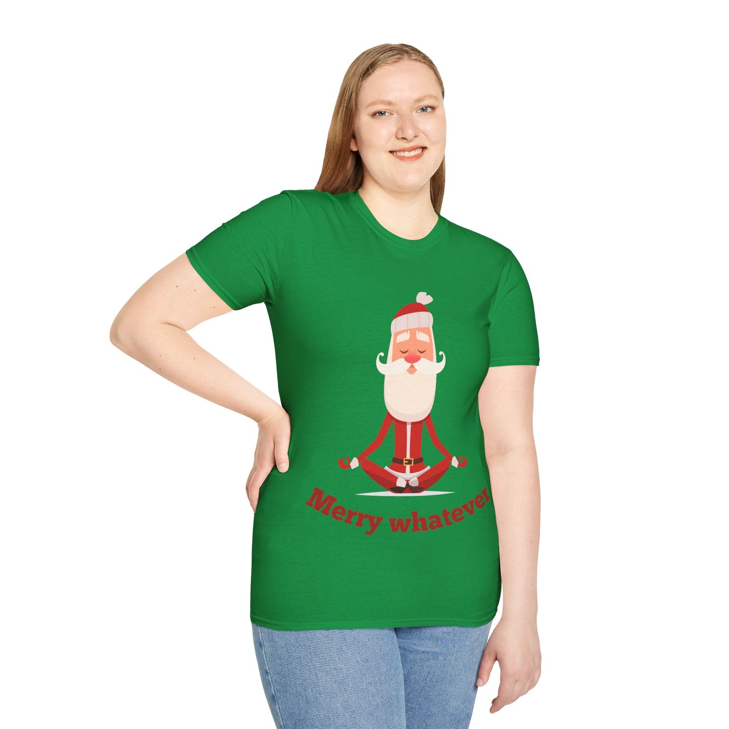 Merry Whatever Unisex Softstyle T-Shirt - Fun Holiday Tee for Christmas Cheer