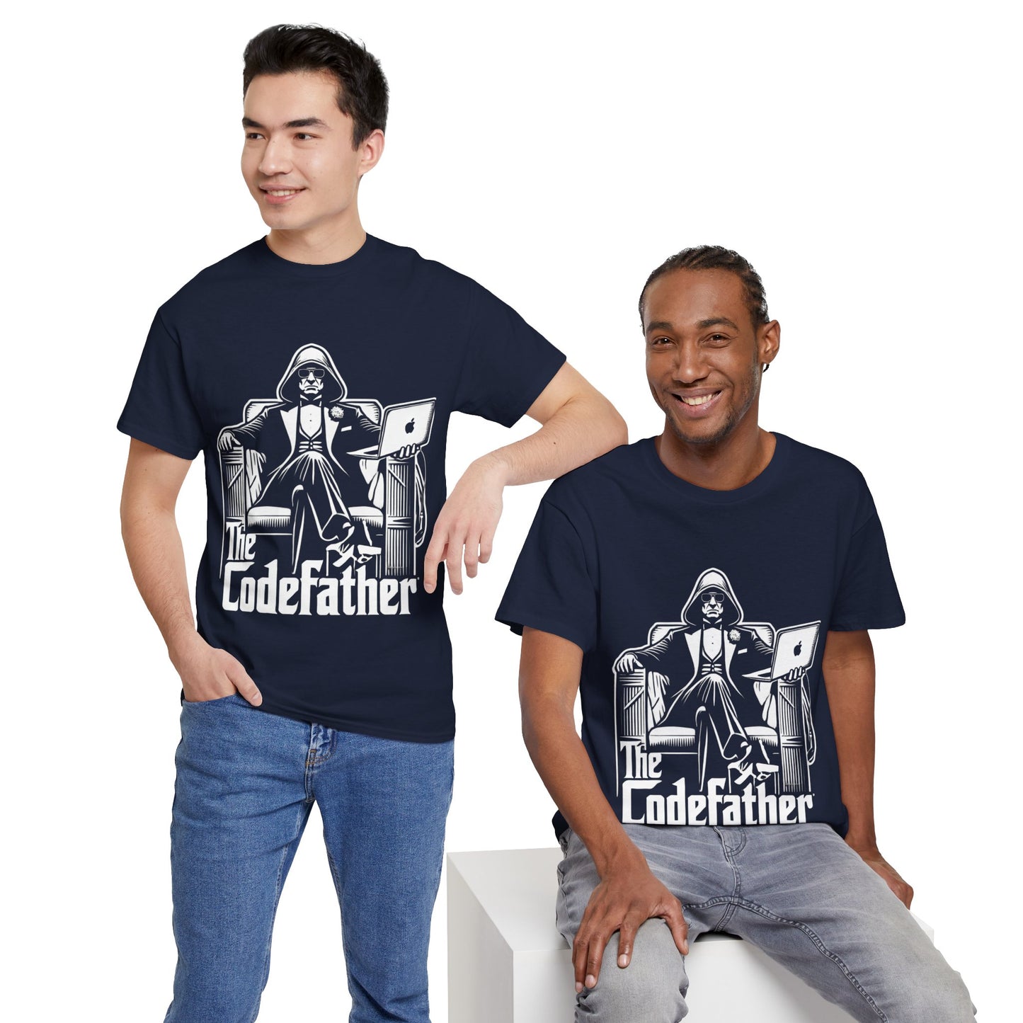 The Codefather Men's Cotton Tee - Geeky Programmer Shirt