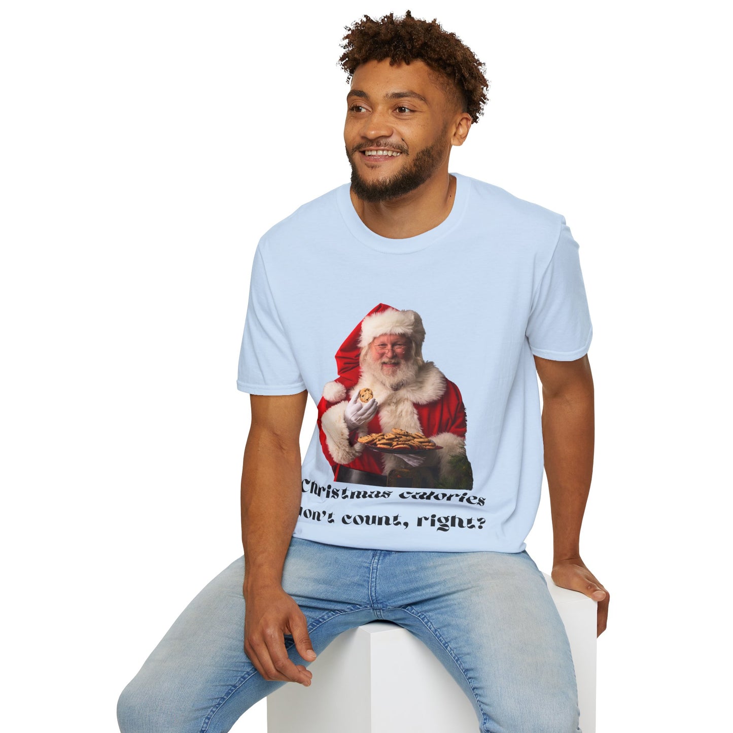 Funny Christmas T-Shirt – 'Christmas Calories Don’t Count?' | Perfect Holiday Party Tee & Gift Idea