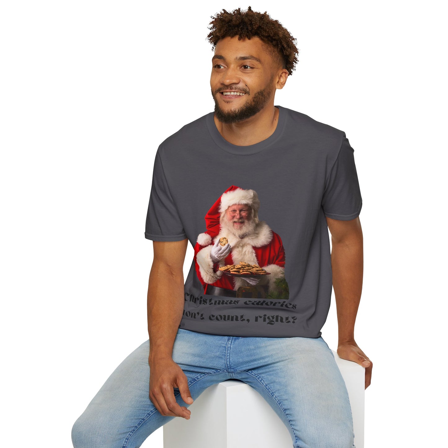 Funny Christmas T-Shirt – 'Christmas Calories Don’t Count?' | Perfect Holiday Party Tee & Gift Idea