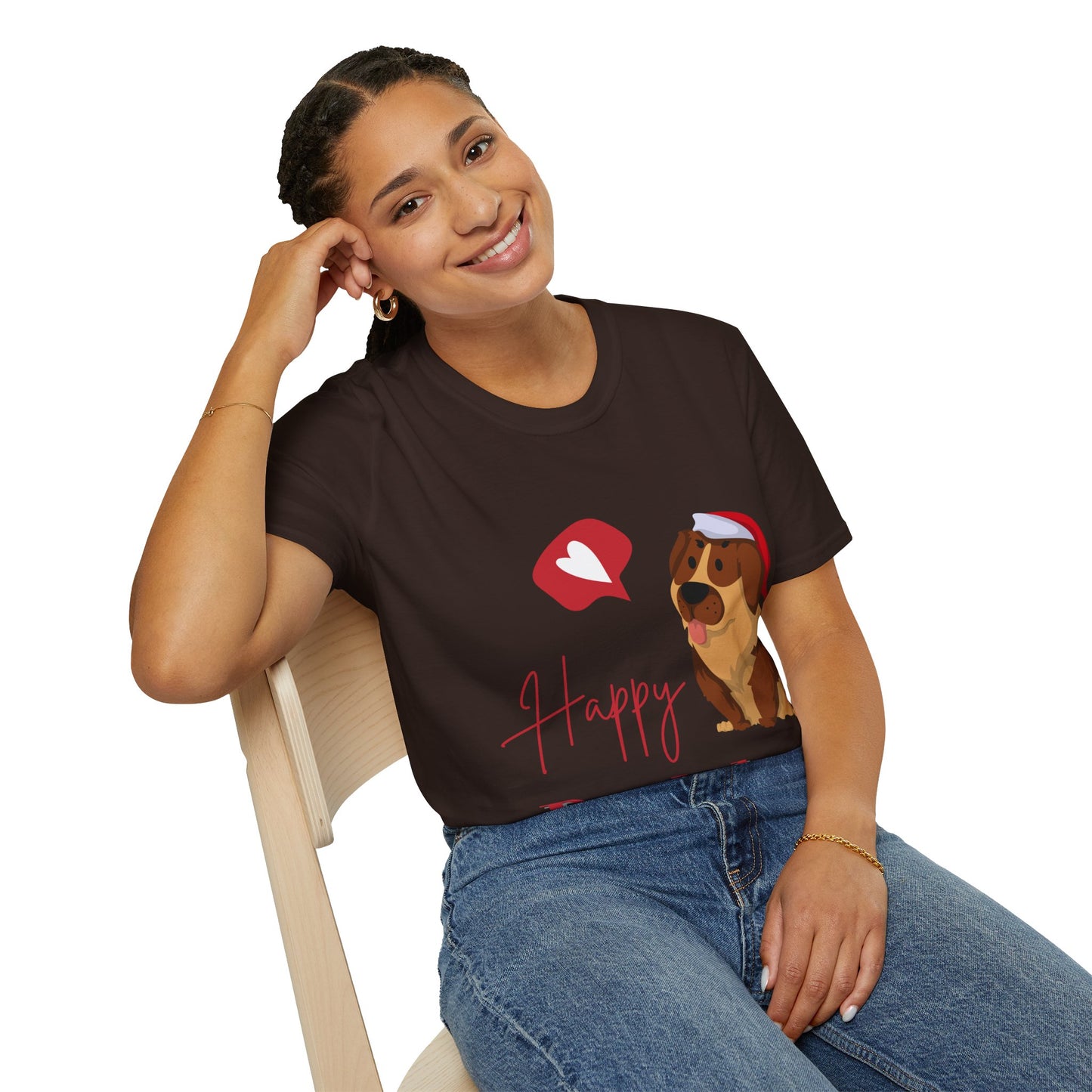 Happy Pawlidays Unisex Softstyle T-Shirt – Celebrate Your Furry Friends | Perfect Pet Lover Gift