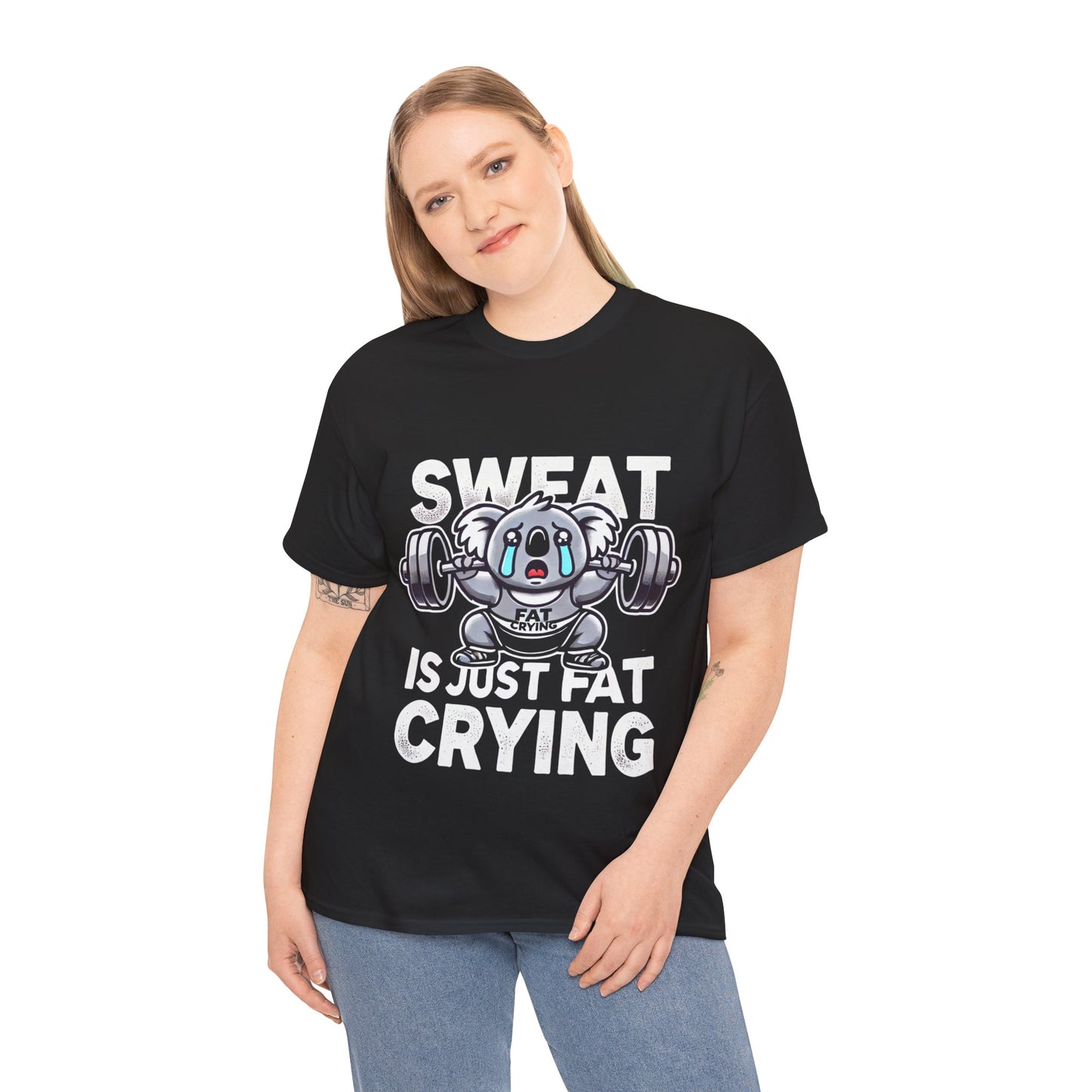 Fitness Tee - 'Sweat is Just Fat Crying' | Humorous Gym Wear