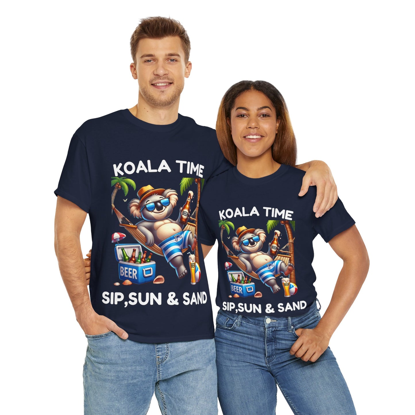Koala Time: Sip, Sun & Sand" T-Shirt