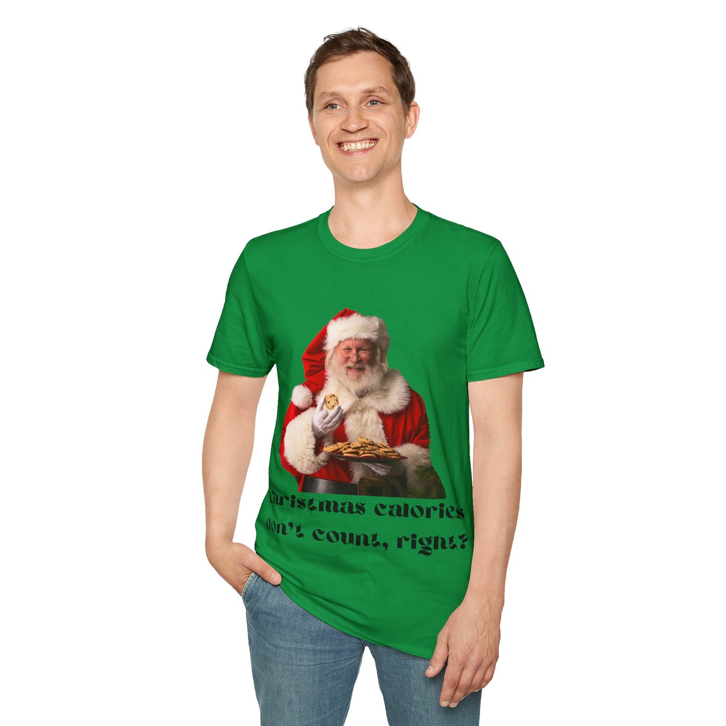 Funny Christmas T-Shirt – 'Christmas Calories Don’t Count?' | Perfect Holiday Party Tee & Gift Idea
