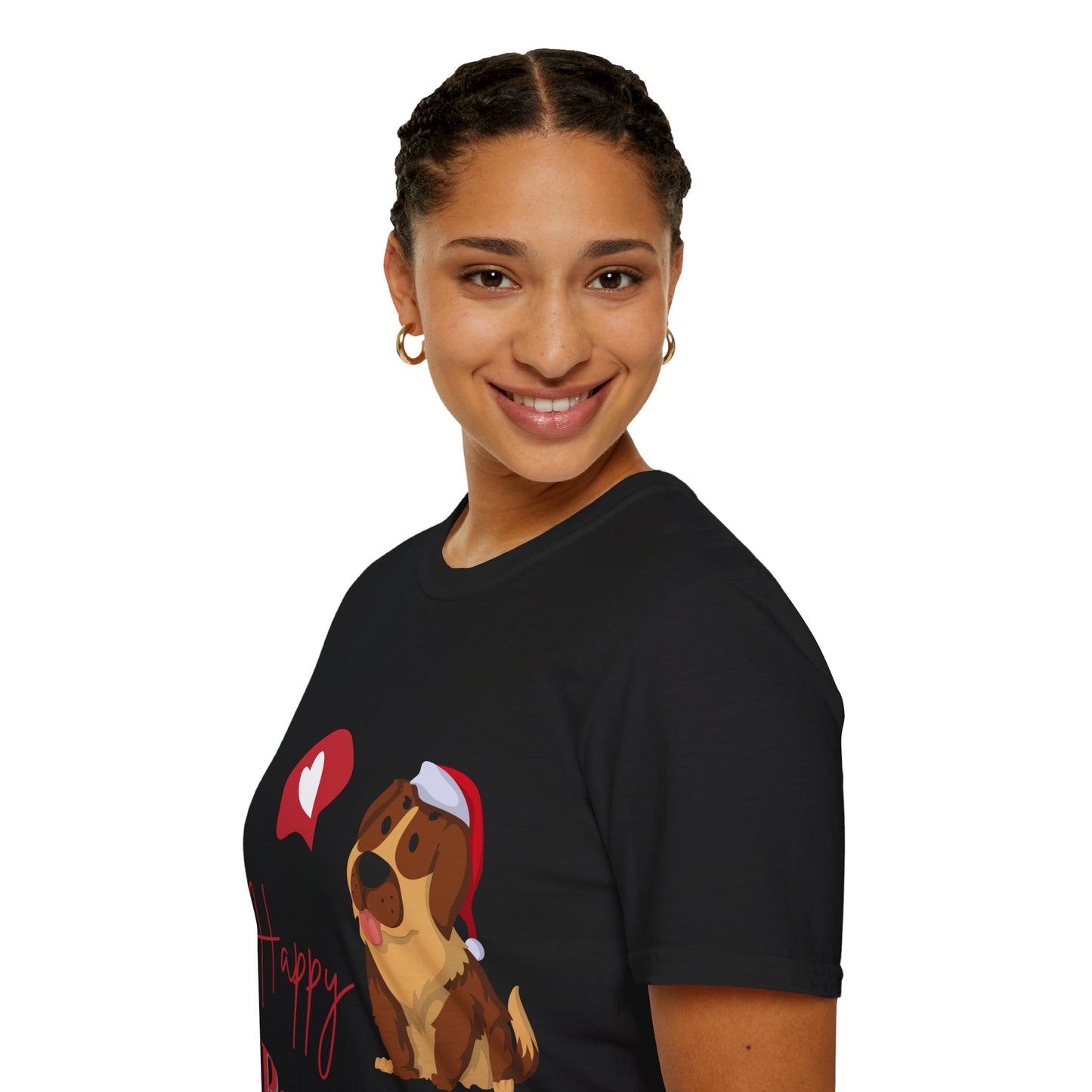 Happy Pawlidays Unisex Softstyle T-Shirt – Celebrate Your Furry Friends | Perfect Pet Lover Gift