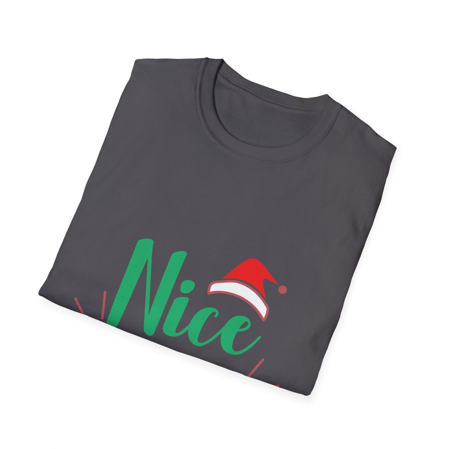 Funny Holiday T-Shirt – 'Nice Until Proven Naughty' Unisex Softstyle Tee | Perfect Christmas Gift