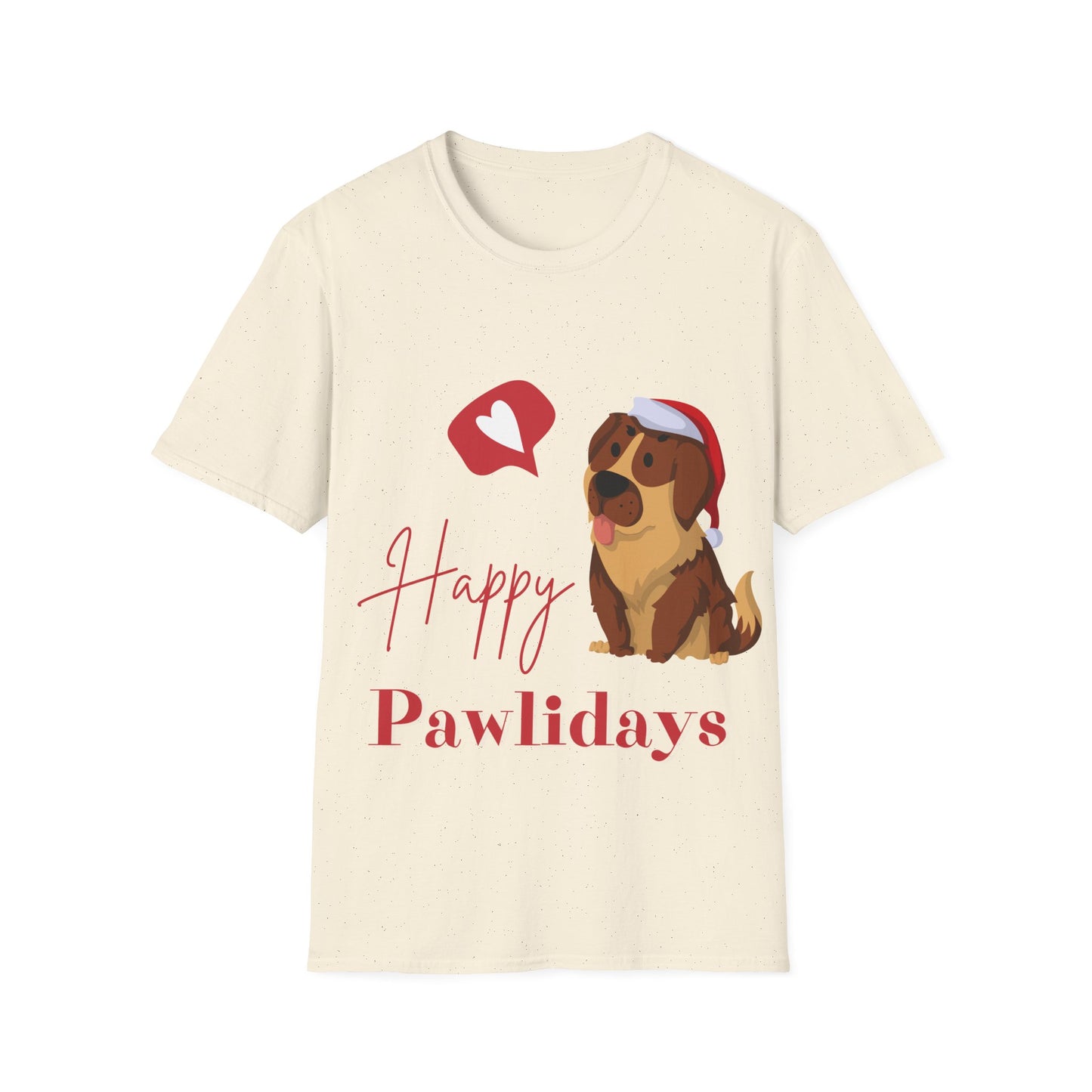 Happy Pawlidays Unisex Softstyle T-Shirt – Celebrate Your Furry Friends | Perfect Pet Lover Gift
