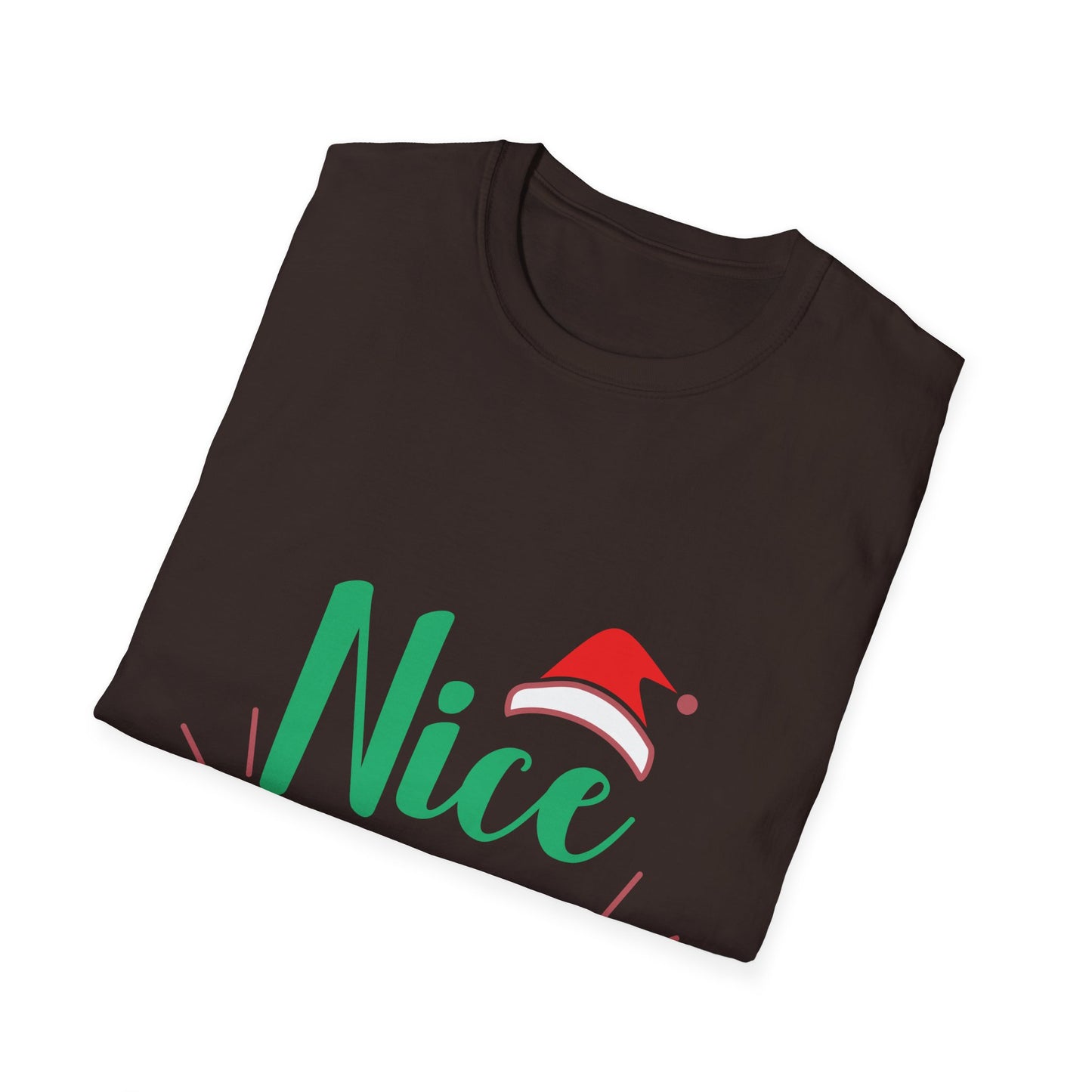 Funny Holiday T-Shirt – 'Nice Until Proven Naughty' Unisex Softstyle Tee | Perfect Christmas Gift
