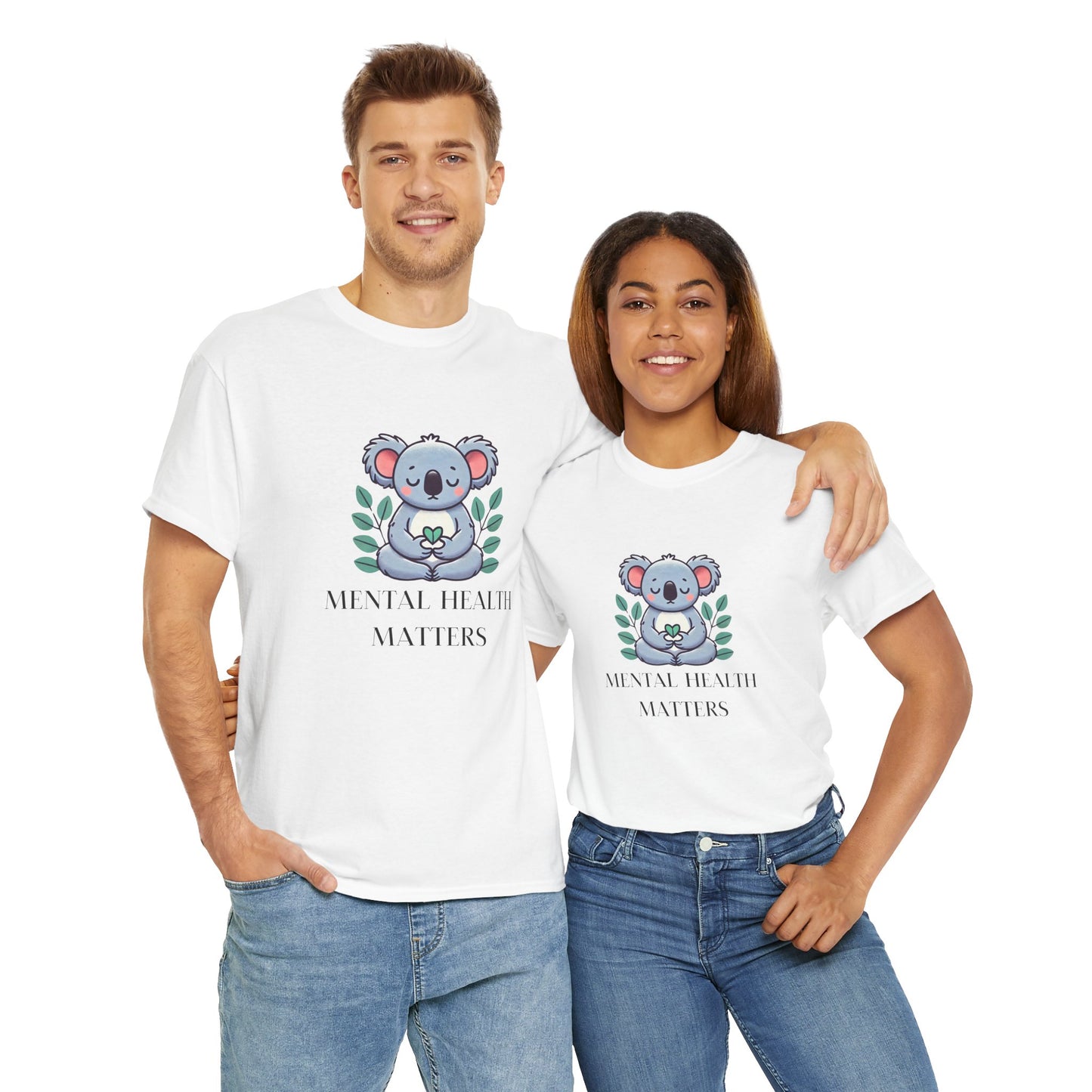 Supportive & Comforting Mental Health Matters Unisex T-Shirt - Featuring a Cute Koala Design