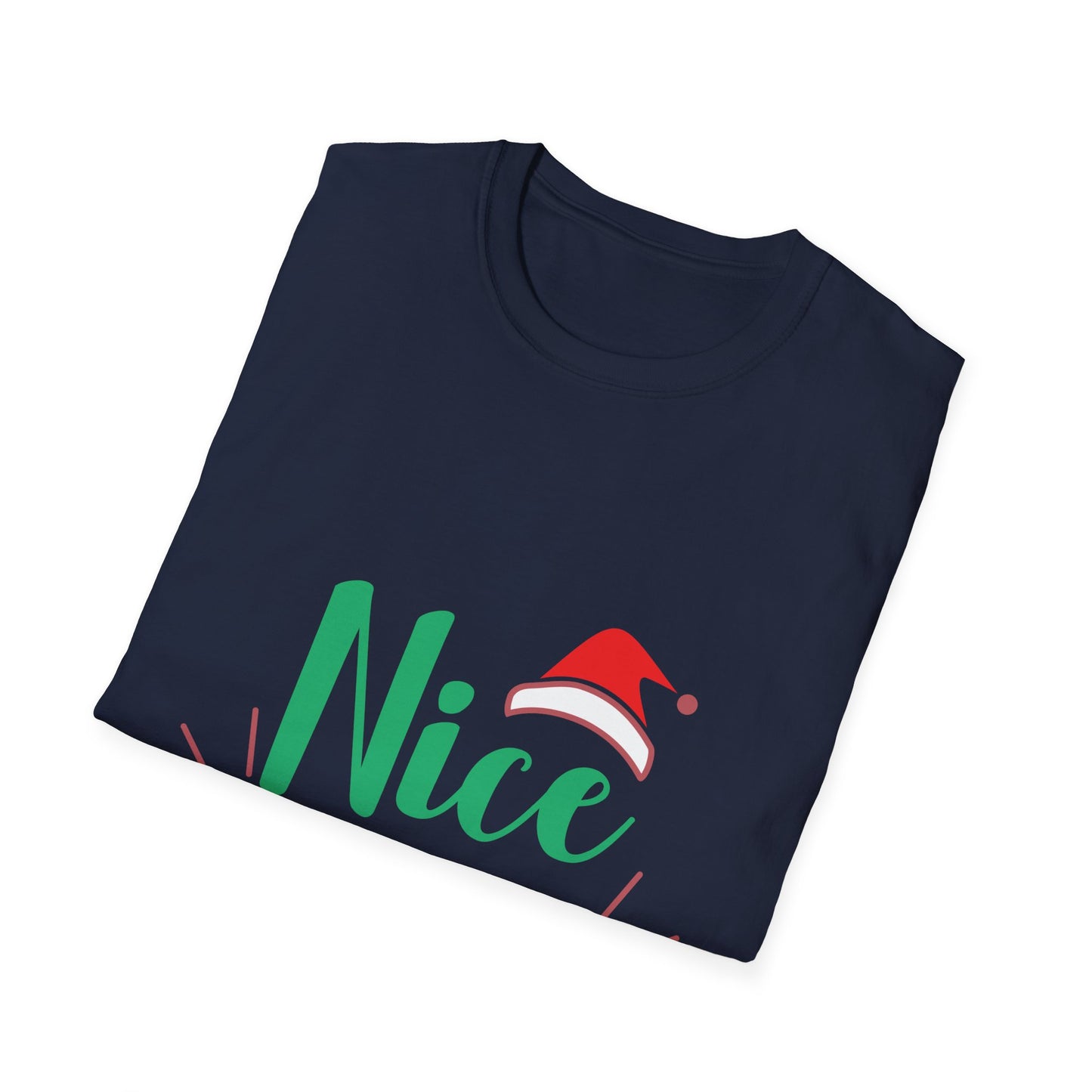 Funny Holiday T-Shirt – 'Nice Until Proven Naughty' Unisex Softstyle Tee | Perfect Christmas Gift