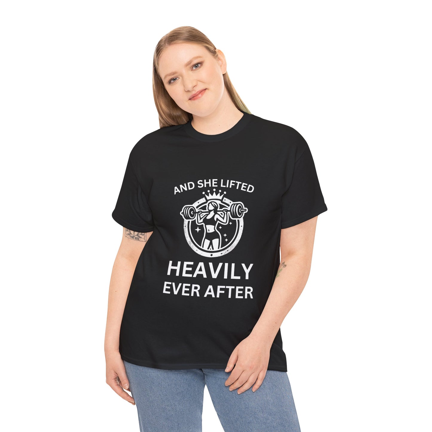 Women's Fitness Tee - And she lifted heavily ever after Gym Shirt