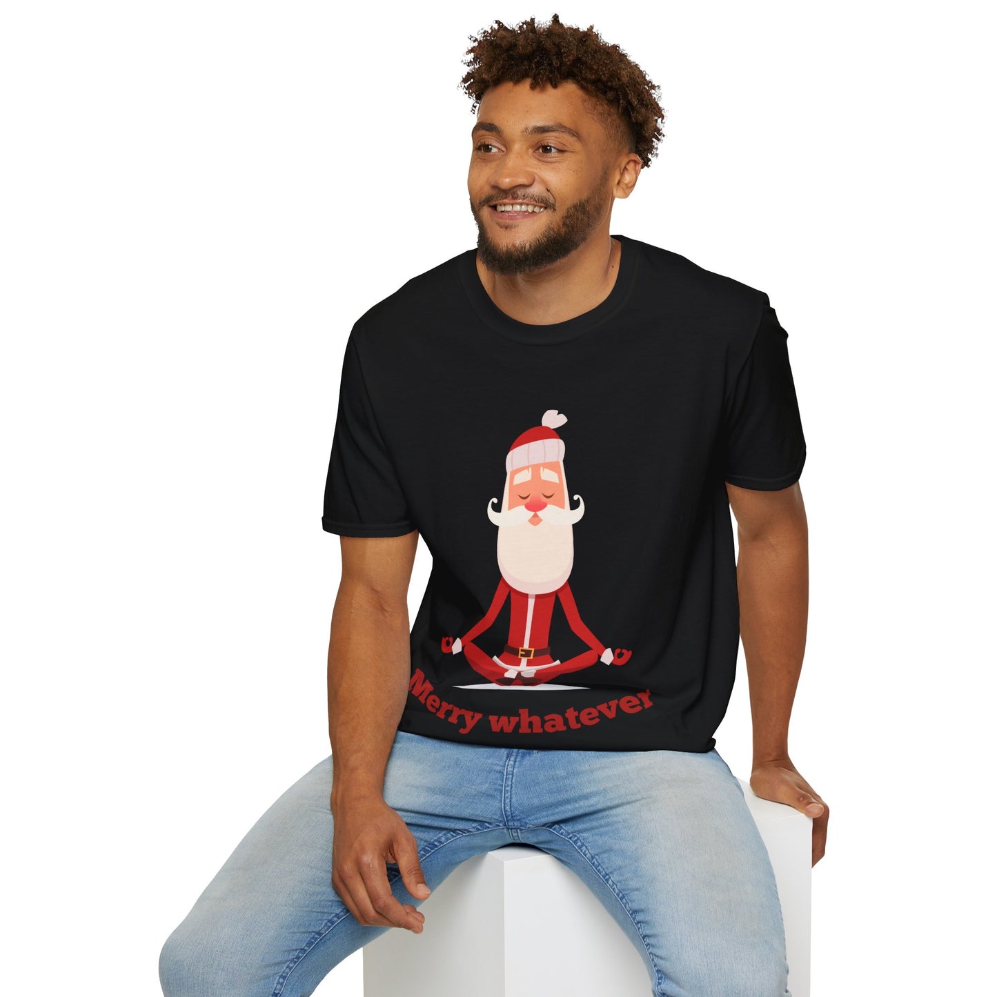 Merry Whatever Unisex Softstyle T-Shirt - Fun Holiday Tee for Christmas Cheer