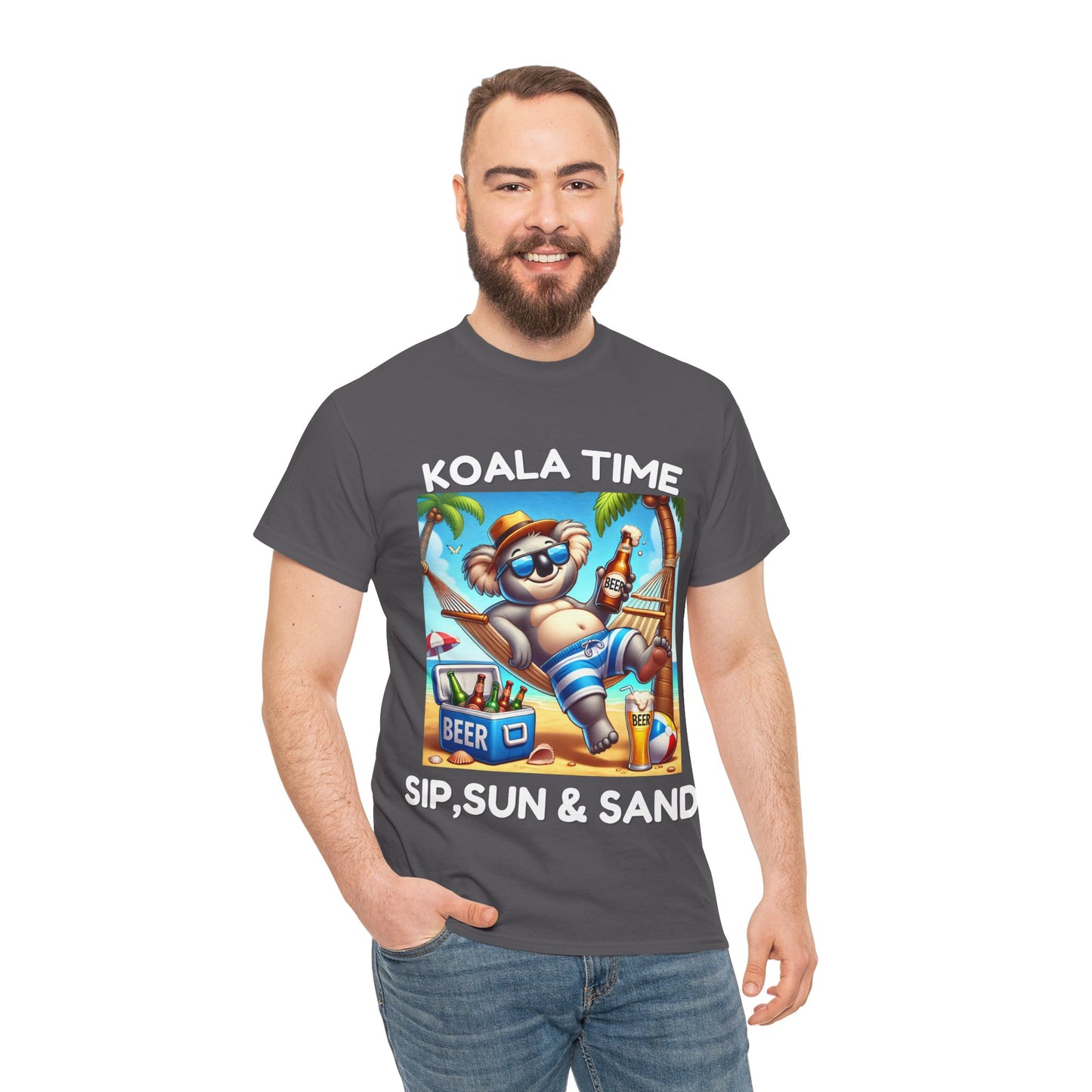 Koala Time: Sip, Sun & Sand" T-Shirt
