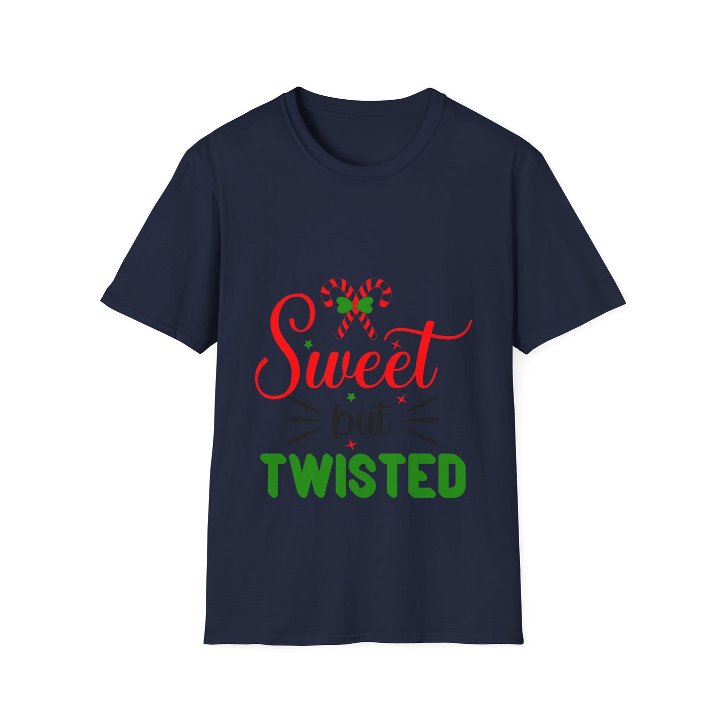Sweet But Twisted Holiday T-Shirt – Unisex Softstyle Tee | Perfect Christmas Gift for Fun-Loving Souls