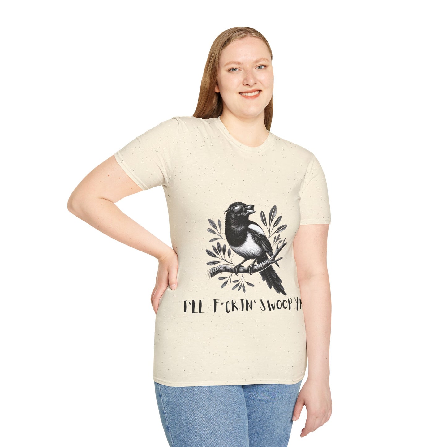 Magpie Unisex Tee – "I’ll F*ckin’ Swoop Ya" | Fun Aussie Humor Shirt