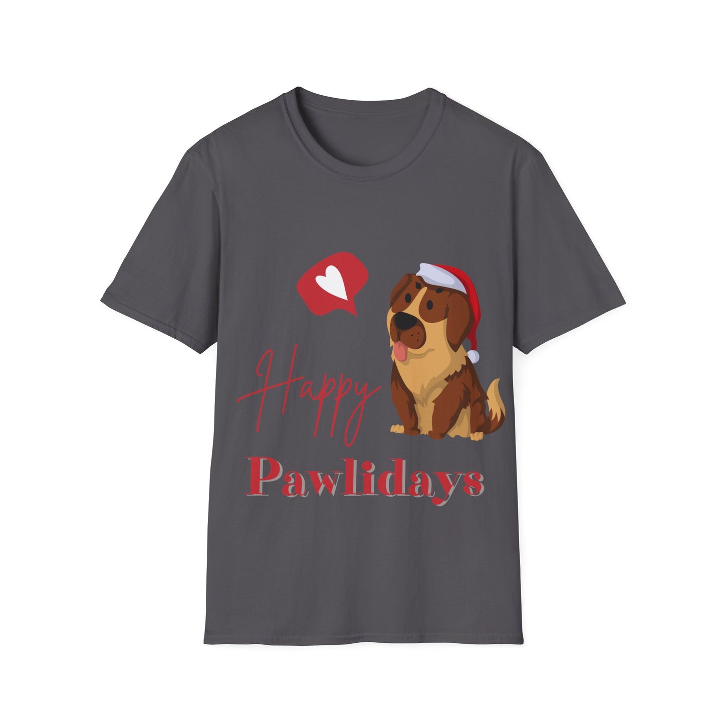 Happy Pawlidays Unisex Softstyle T-Shirt – Celebrate Your Furry Friends | Perfect Pet Lover Gift