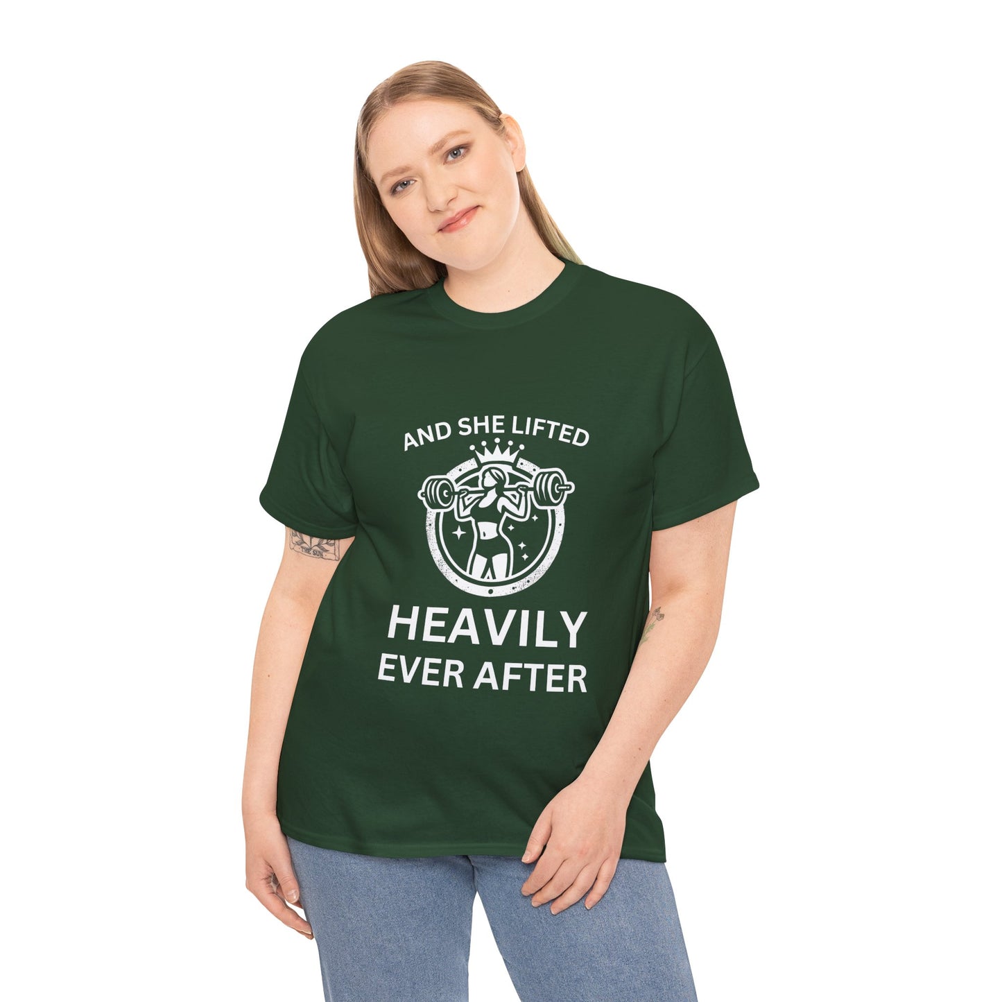 Women's Fitness Tee - And she lifted heavily ever after Gym Shirt