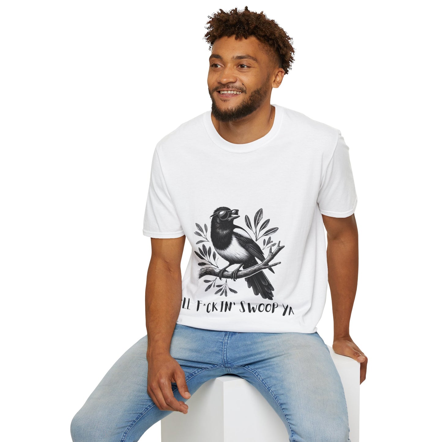 Magpie Unisex Tee – "I’ll F*ckin’ Swoop Ya" | Fun Aussie Humor Shirt