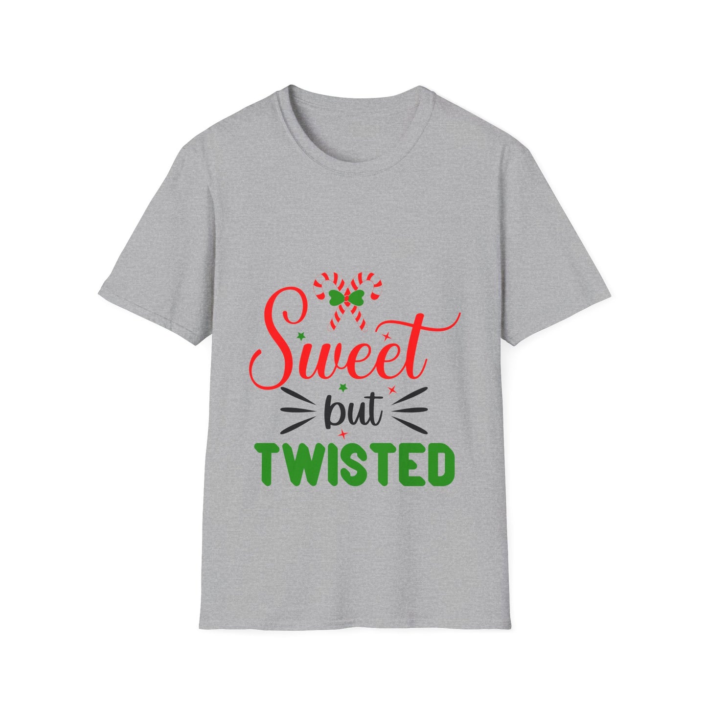 Sweet But Twisted Holiday T-Shirt – Unisex Softstyle Tee | Perfect Christmas Gift for Fun-Loving Souls