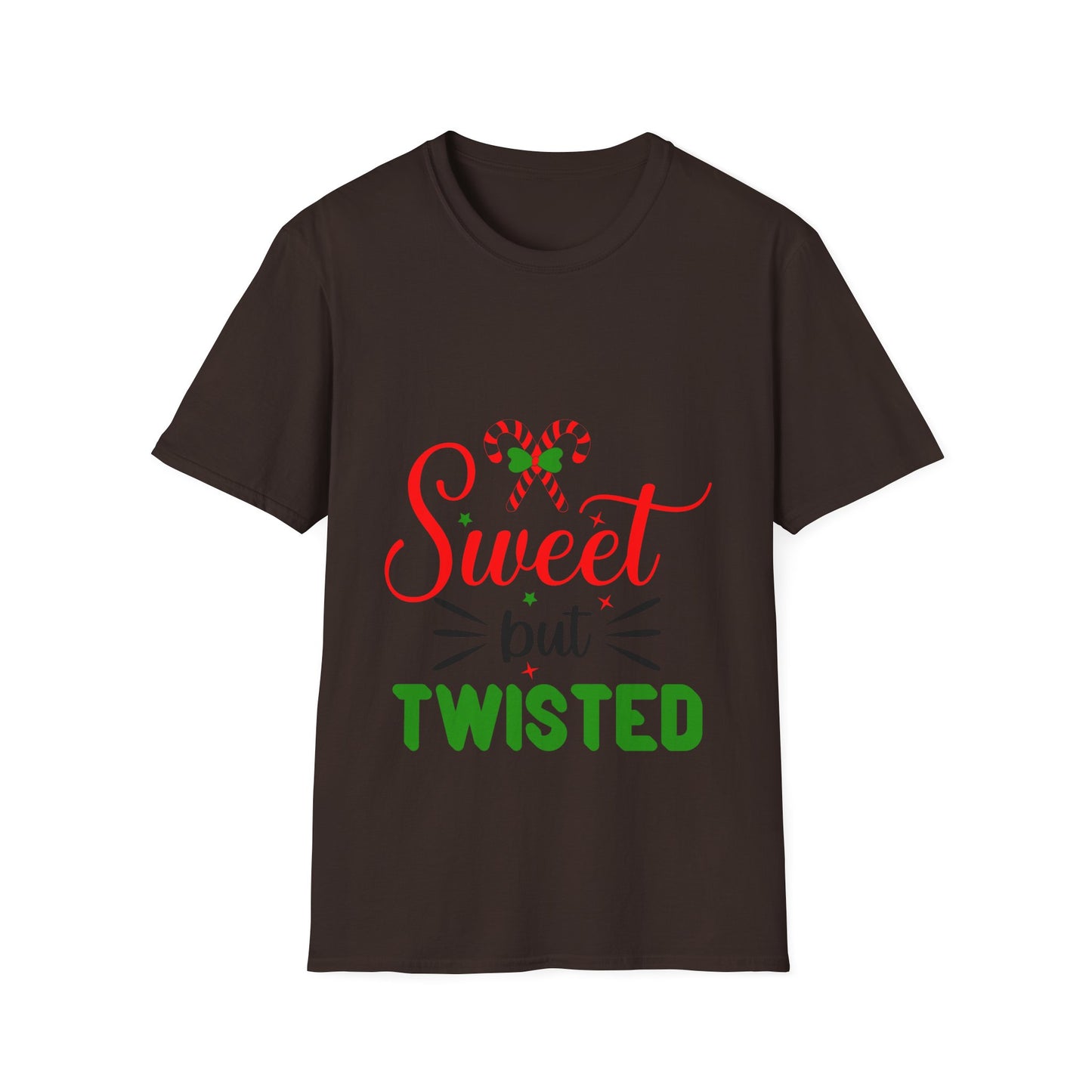 Sweet But Twisted Holiday T-Shirt – Unisex Softstyle Tee | Perfect Christmas Gift for Fun-Loving Souls