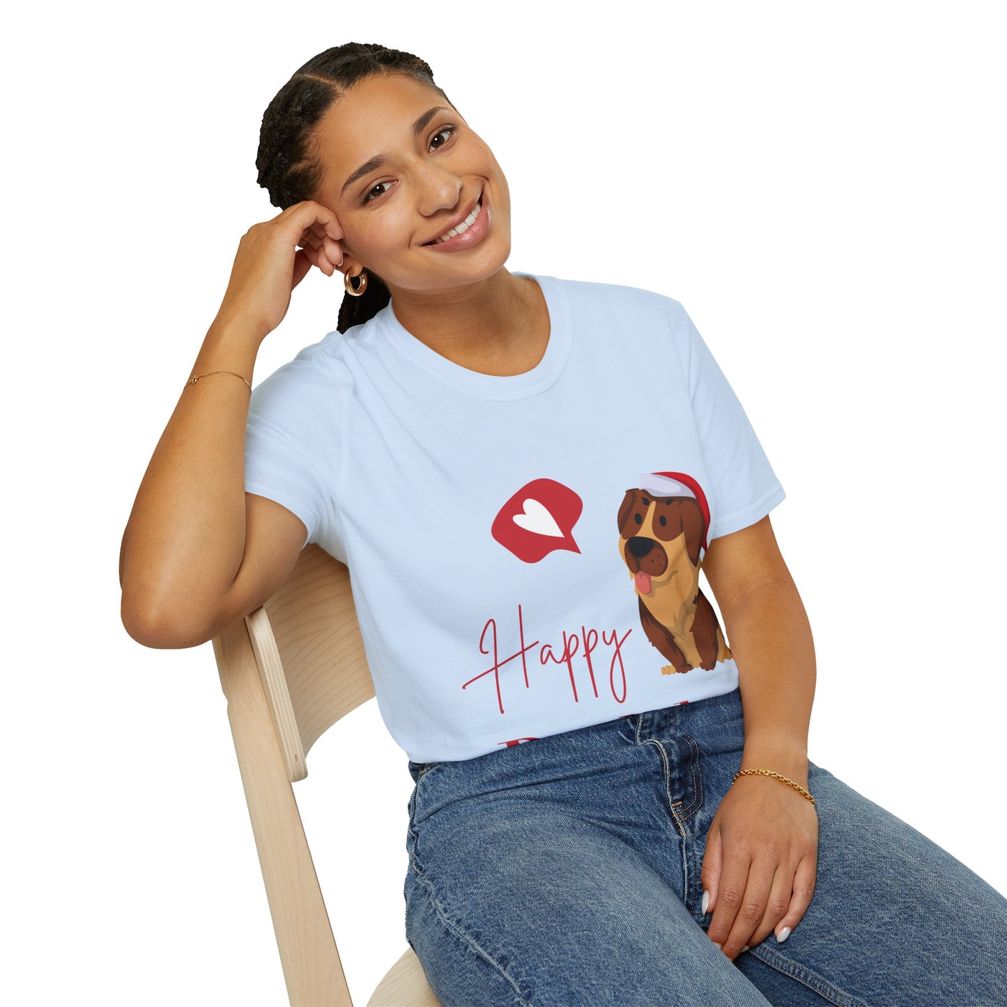Happy Pawlidays Unisex Softstyle T-Shirt – Celebrate Your Furry Friends | Perfect Pet Lover Gift