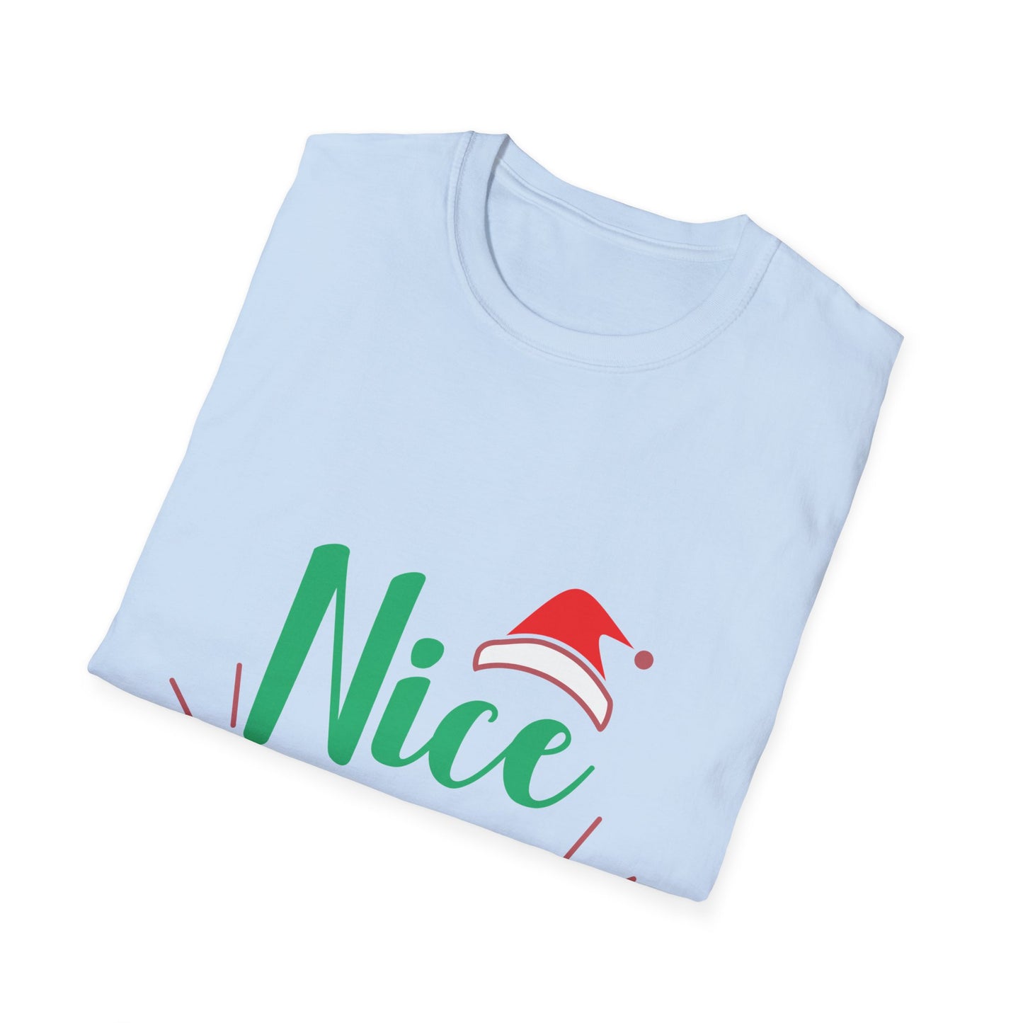 Funny Holiday T-Shirt – 'Nice Until Proven Naughty' Unisex Softstyle Tee | Perfect Christmas Gift