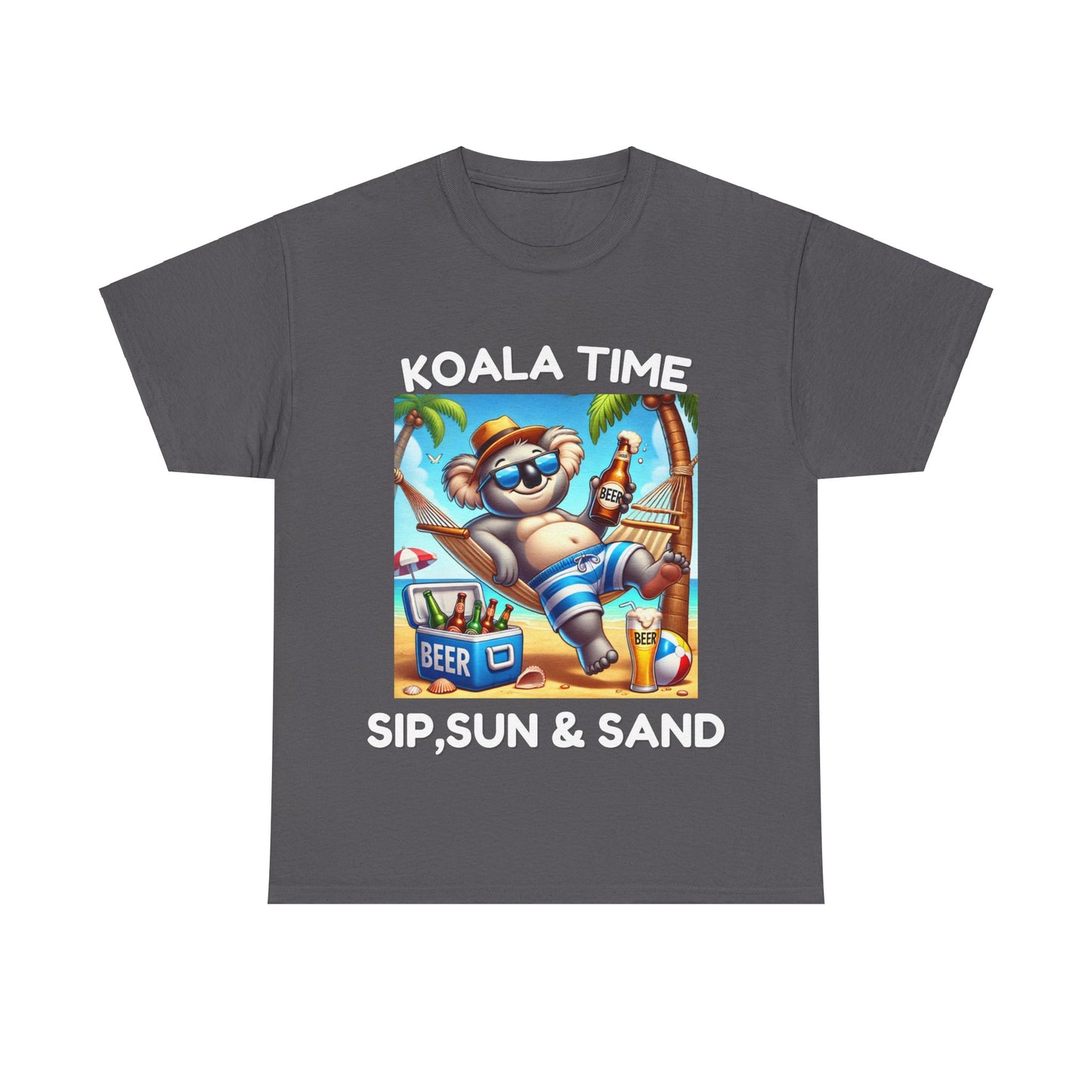Koala Time: Sip, Sun & Sand" T-Shirt