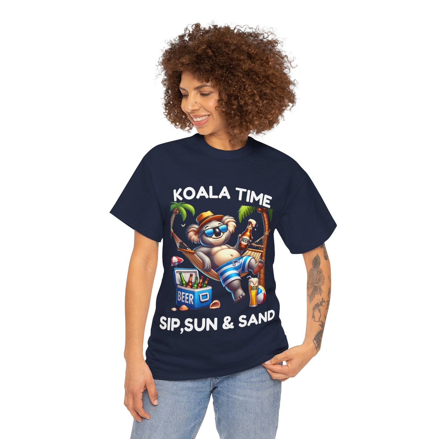 Koala Time: Sip, Sun & Sand" T-Shirt