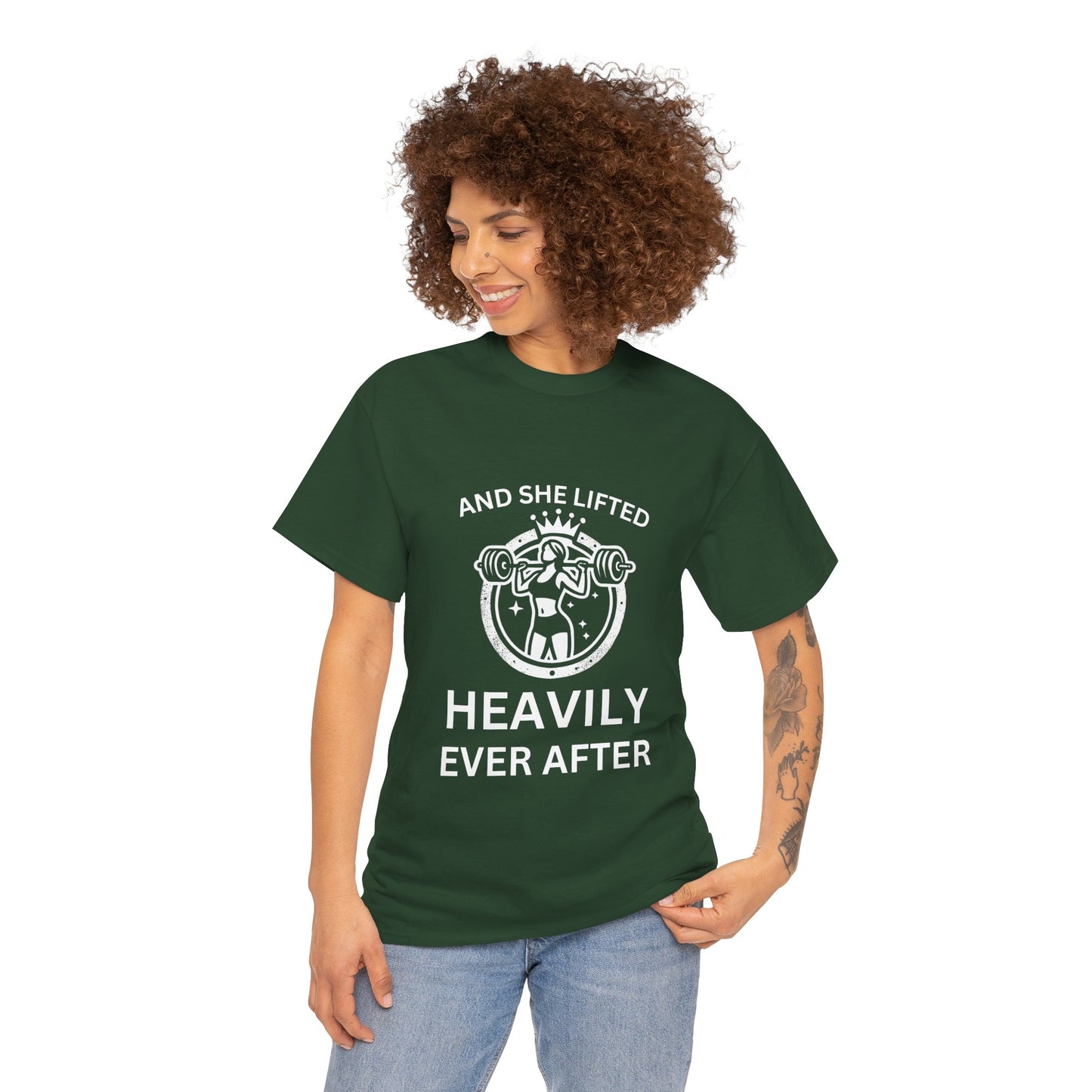 Women's Fitness Tee - And she lifted heavily ever after Gym Shirt