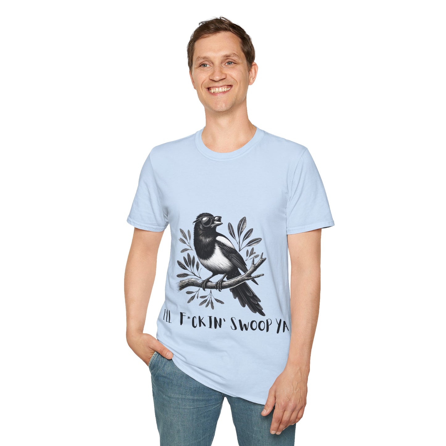 Magpie Unisex Tee – "I’ll F*ckin’ Swoop Ya" | Fun Aussie Humor Shirt