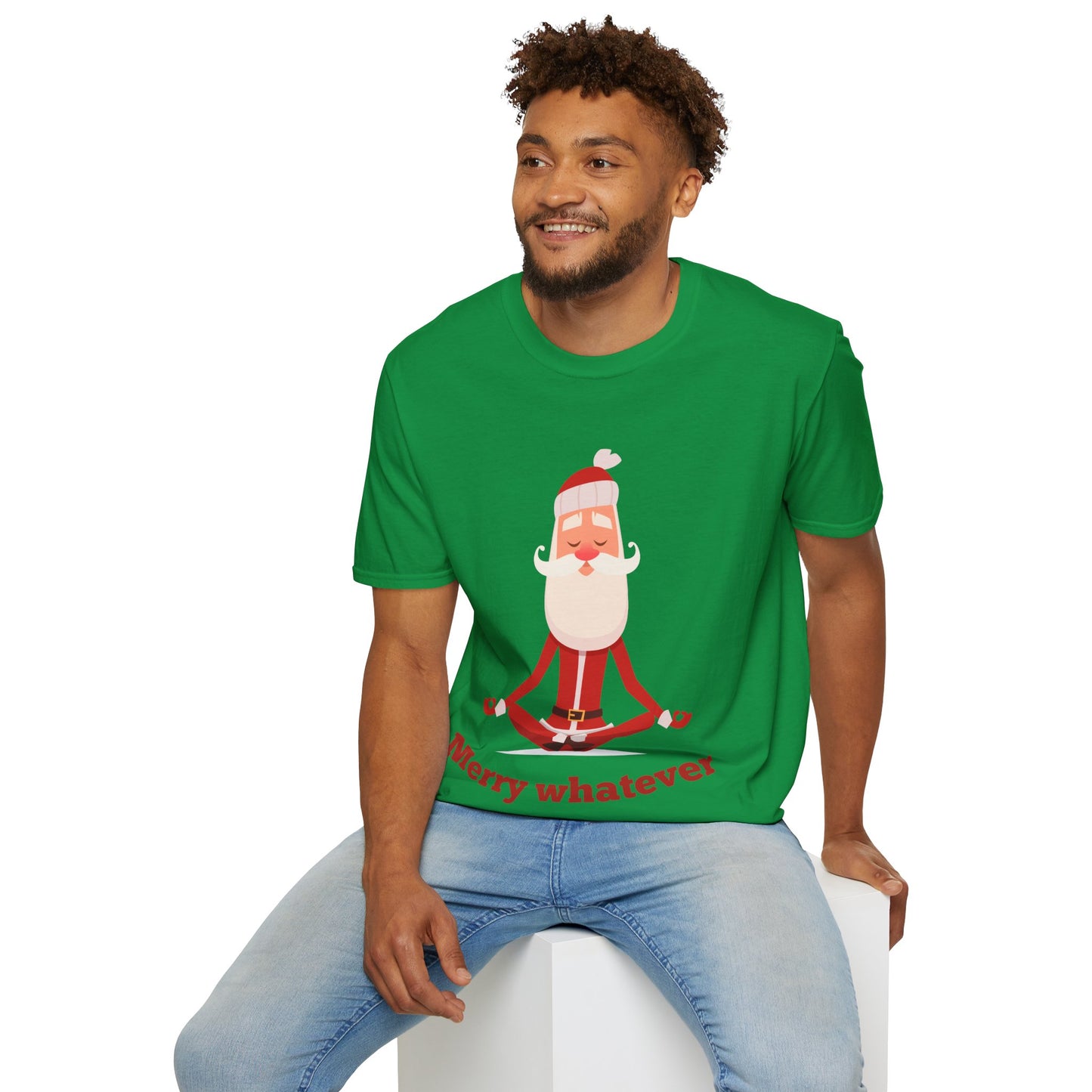 Merry Whatever Unisex Softstyle T-Shirt - Fun Holiday Tee for Christmas Cheer
