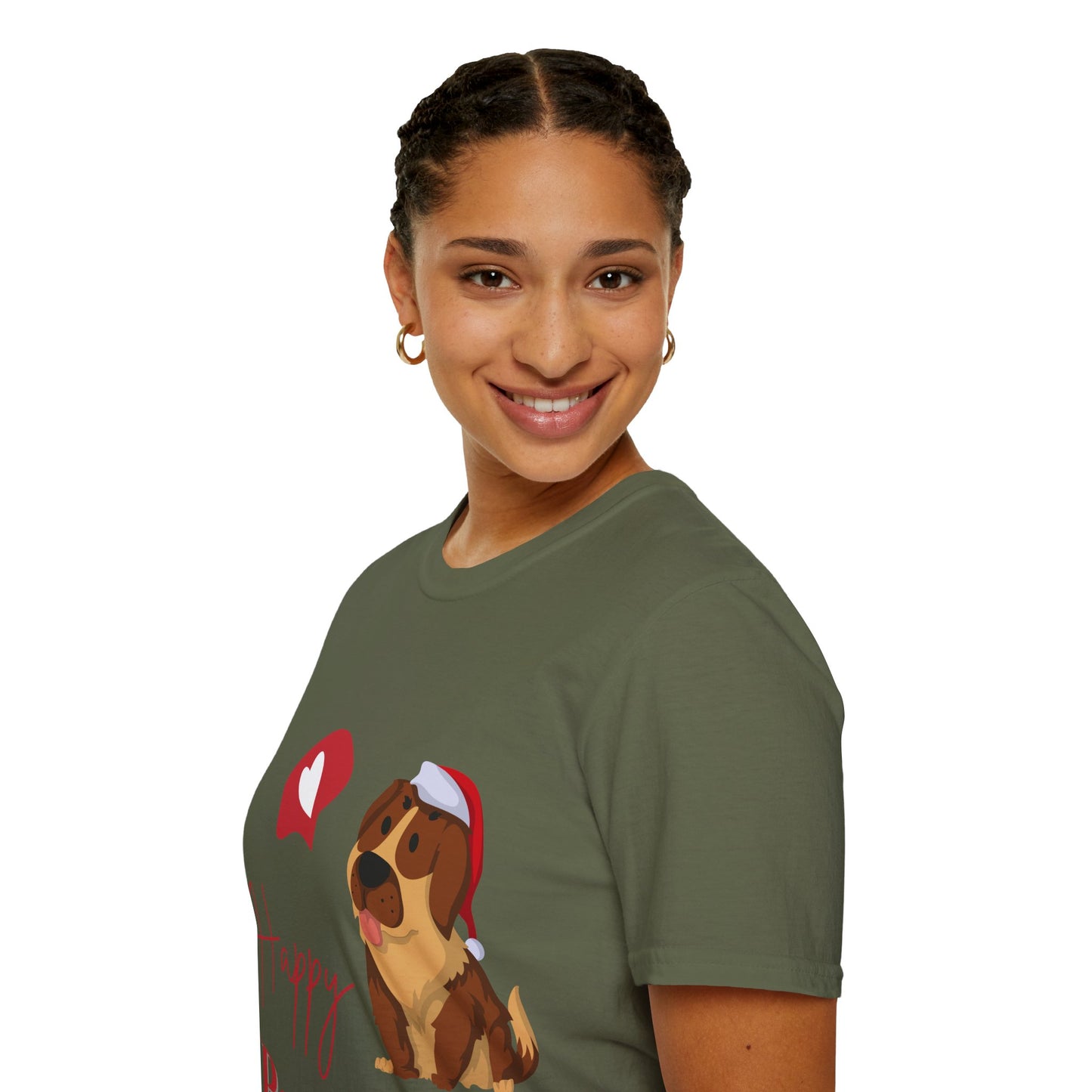 Happy Pawlidays Unisex Softstyle T-Shirt – Celebrate Your Furry Friends | Perfect Pet Lover Gift