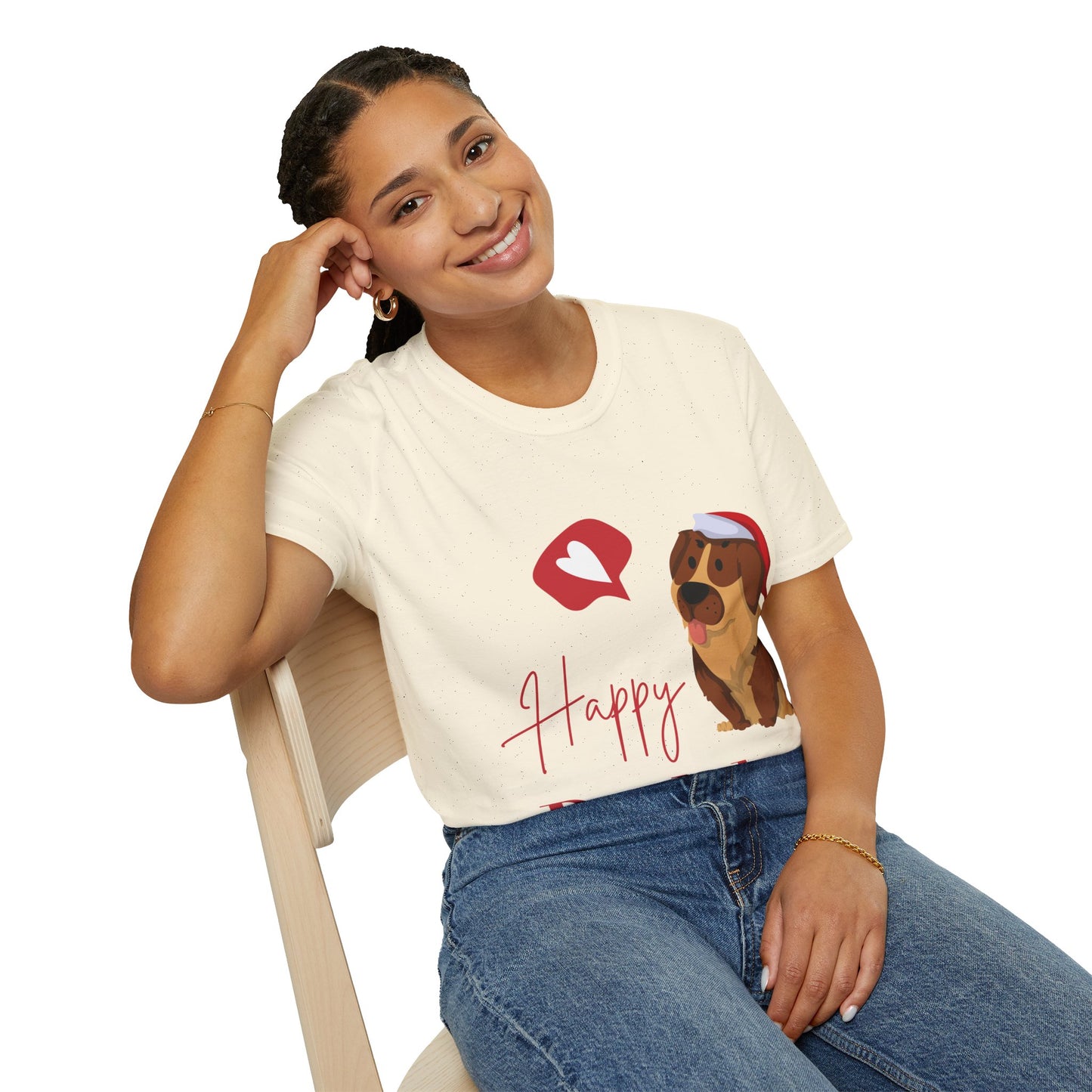 Happy Pawlidays Unisex Softstyle T-Shirt – Celebrate Your Furry Friends | Perfect Pet Lover Gift