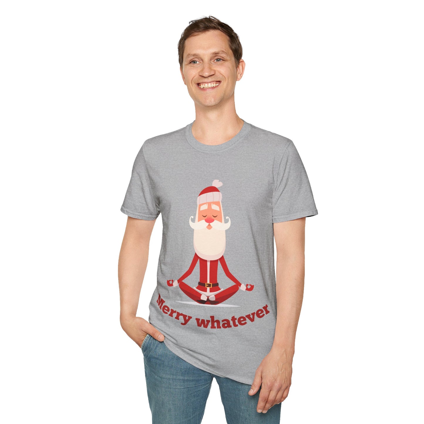 Merry Whatever Unisex Softstyle T-Shirt - Fun Holiday Tee for Christmas Cheer