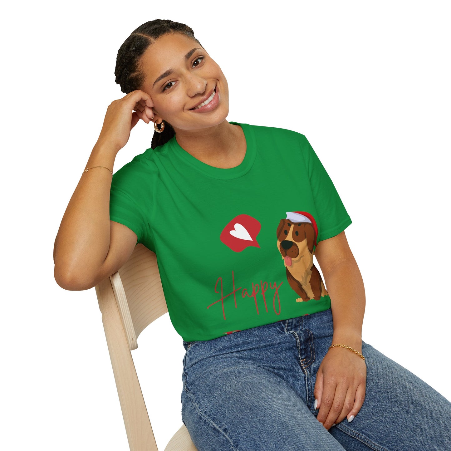 Happy Pawlidays Unisex Softstyle T-Shirt – Celebrate Your Furry Friends | Perfect Pet Lover Gift