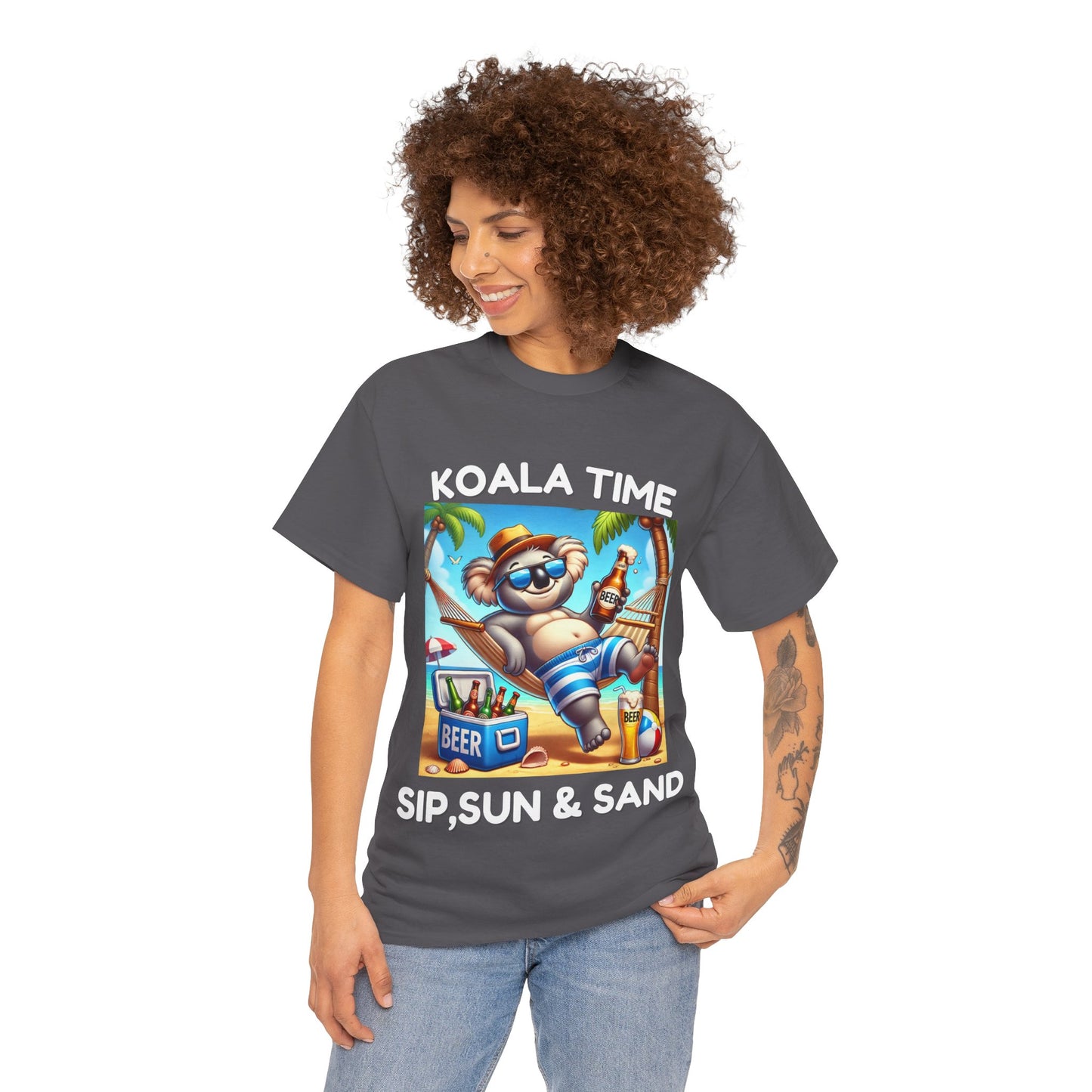 Koala Time: Sip, Sun & Sand" T-Shirt