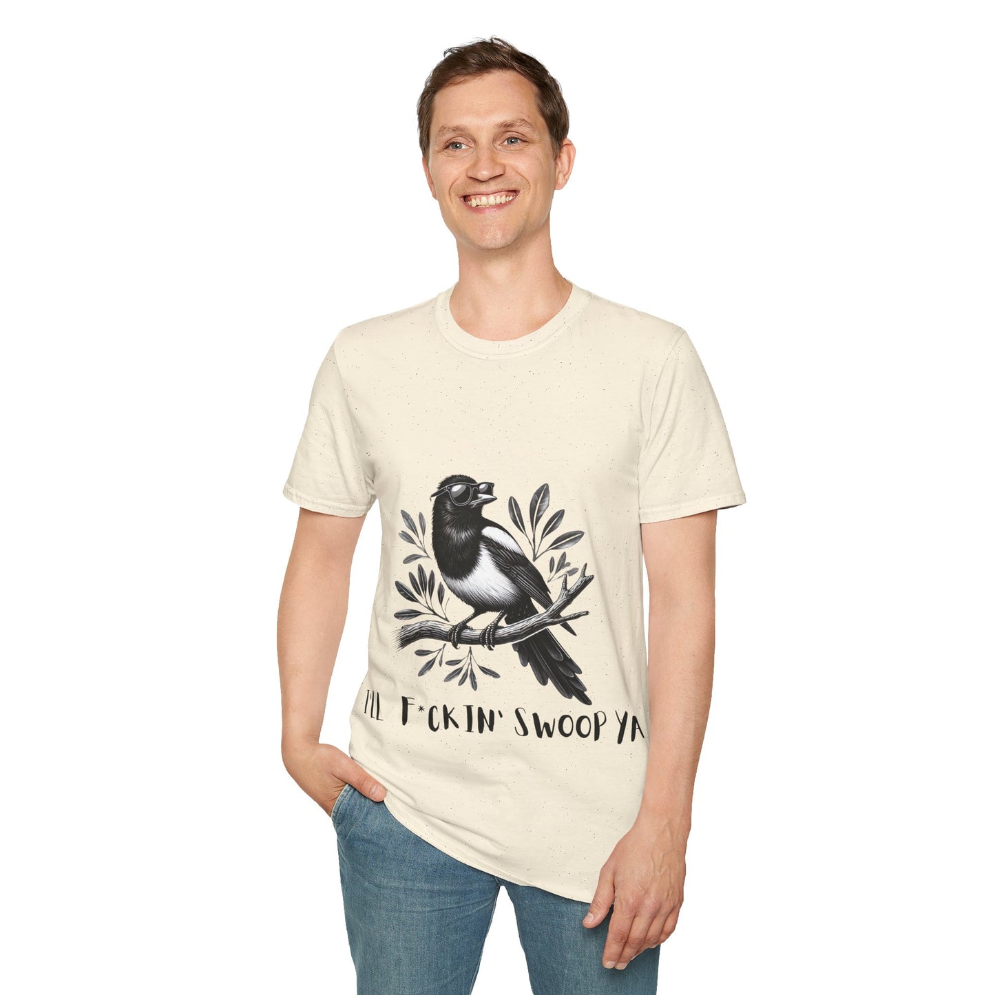 Magpie Unisex Tee – "I’ll F*ckin’ Swoop Ya" | Fun Aussie Humor Shirt