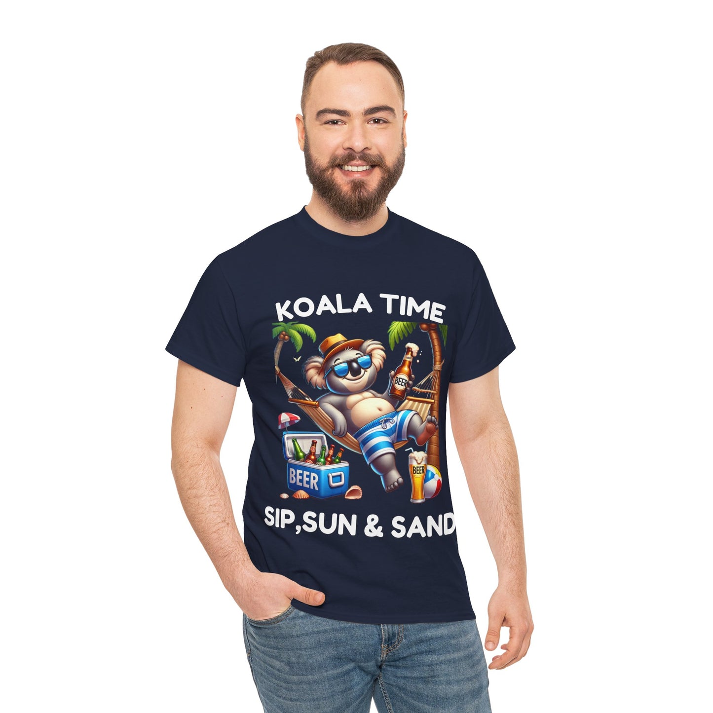 Koala Time: Sip, Sun & Sand" T-Shirt