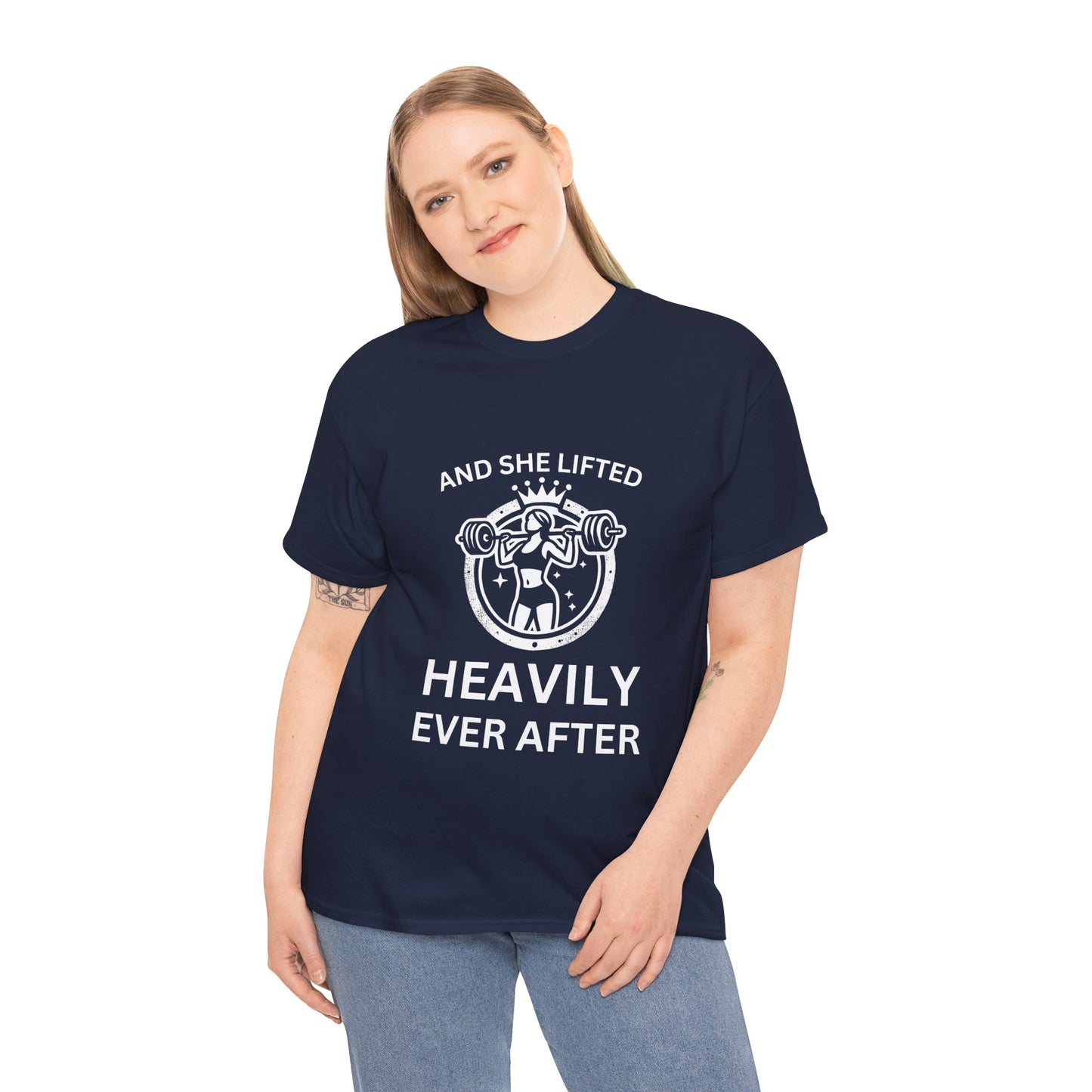 Women's Fitness Tee - And she lifted heavily ever after Gym Shirt
