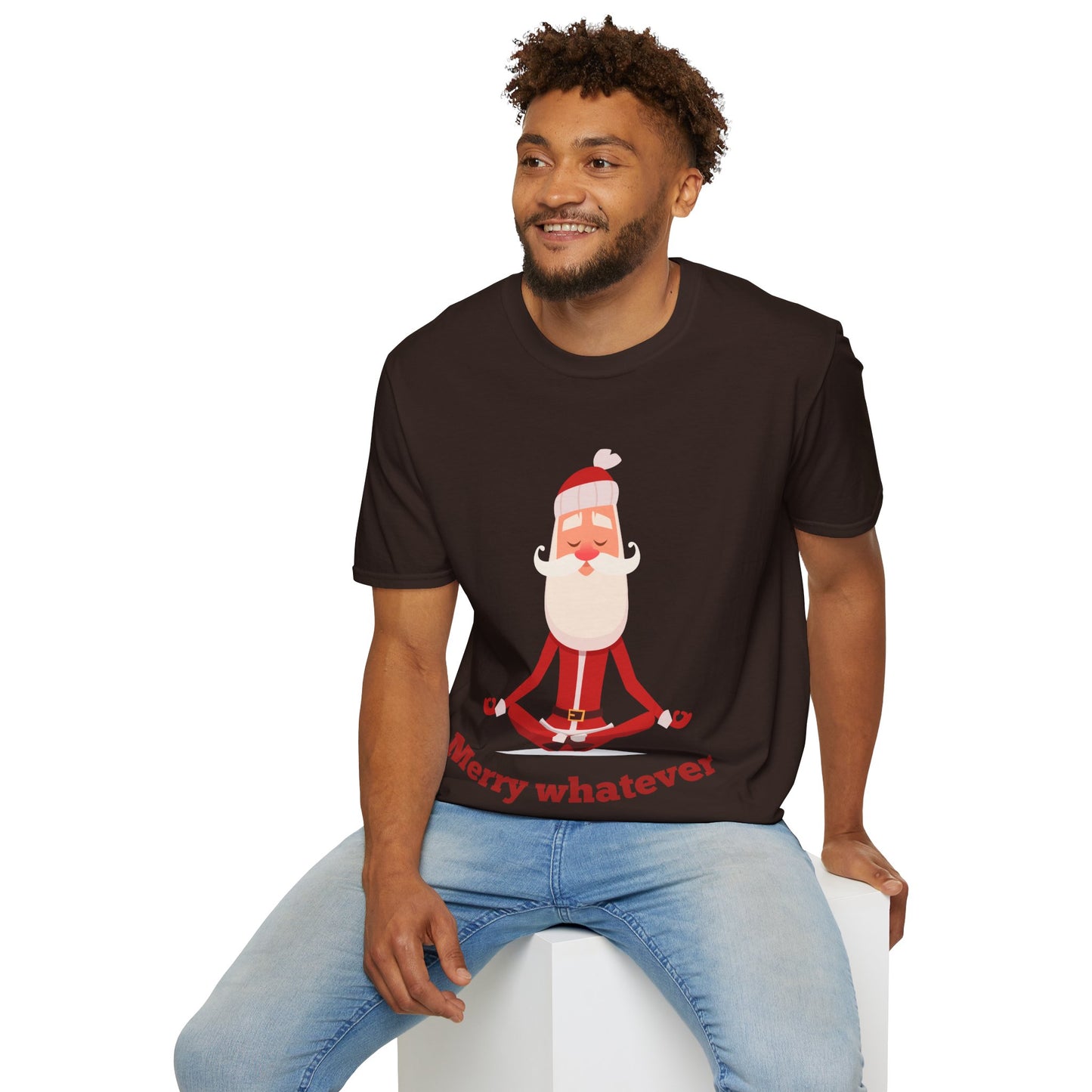 Merry Whatever Unisex Softstyle T-Shirt - Fun Holiday Tee for Christmas Cheer