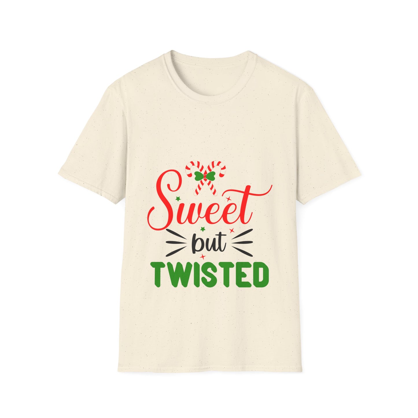 Sweet But Twisted Holiday T-Shirt – Unisex Softstyle Tee | Perfect Christmas Gift for Fun-Loving Souls