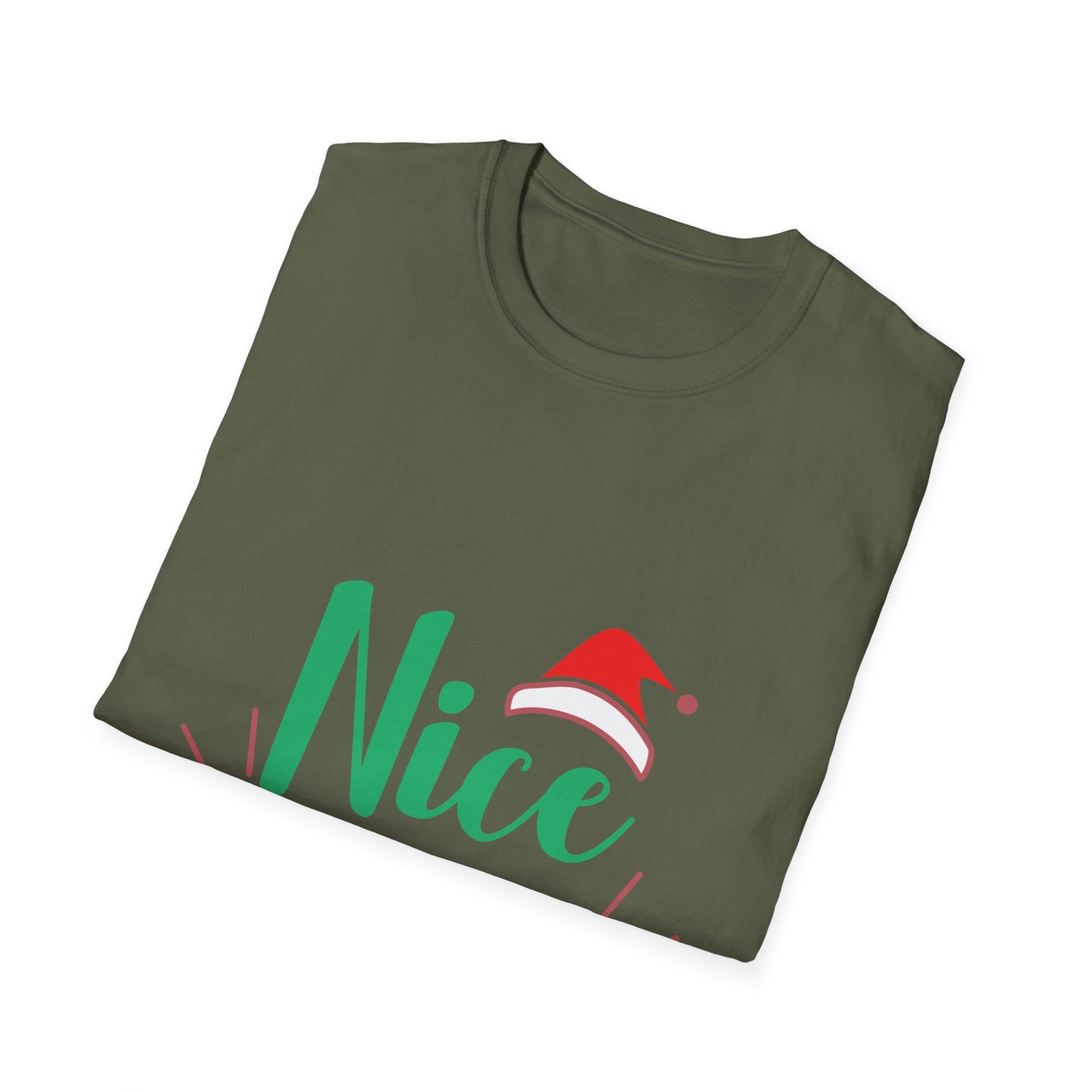 Funny Holiday T-Shirt – 'Nice Until Proven Naughty' Unisex Softstyle Tee | Perfect Christmas Gift