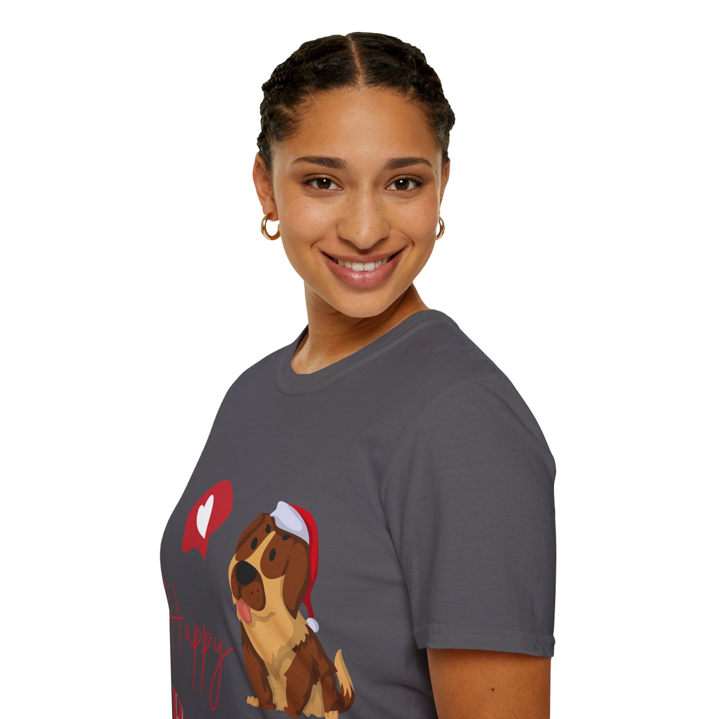 Happy Pawlidays Unisex Softstyle T-Shirt – Celebrate Your Furry Friends | Perfect Pet Lover Gift