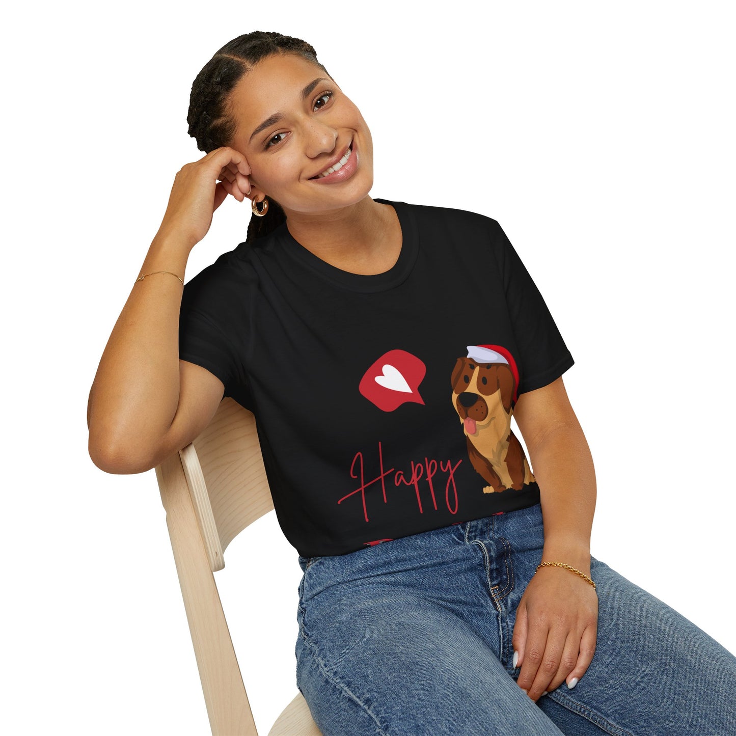 Happy Pawlidays Unisex Softstyle T-Shirt – Celebrate Your Furry Friends | Perfect Pet Lover Gift