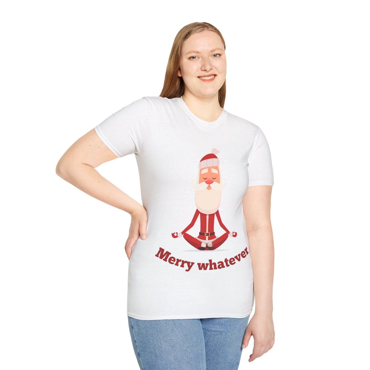 Merry Whatever Unisex Softstyle T-Shirt - Fun Holiday Tee for Christmas Cheer
